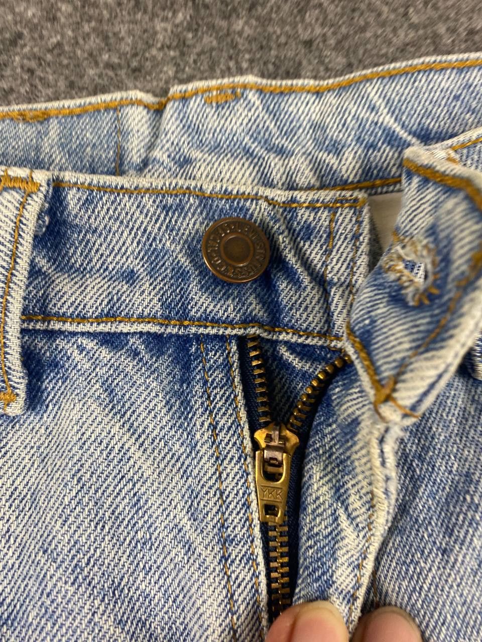 Levi's vintage levis 665 orange tab paint splatter denim Size US 33 - 13 Thumbnail