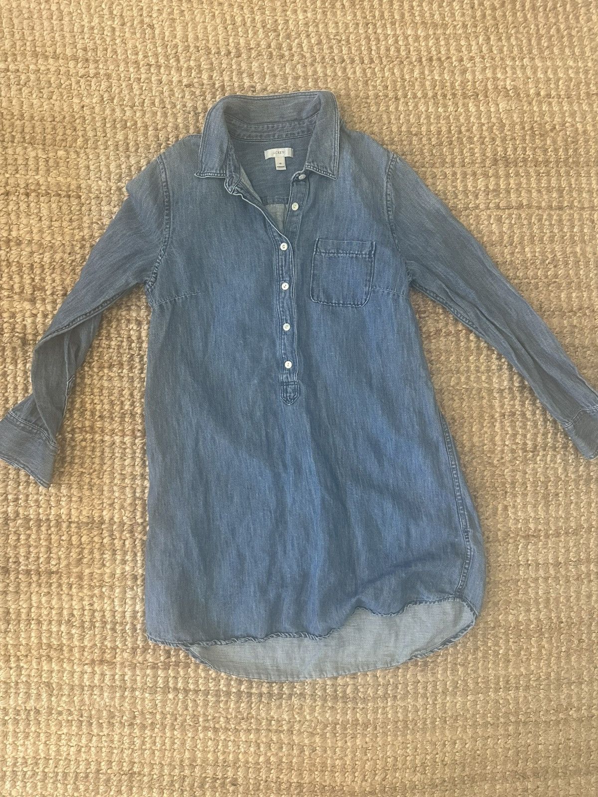 J.Crew J Crew denim 1/2 Button Shirt Dress Knee Length Size 10 Size L / US 10 / IT 46 - 1 Thumbnail