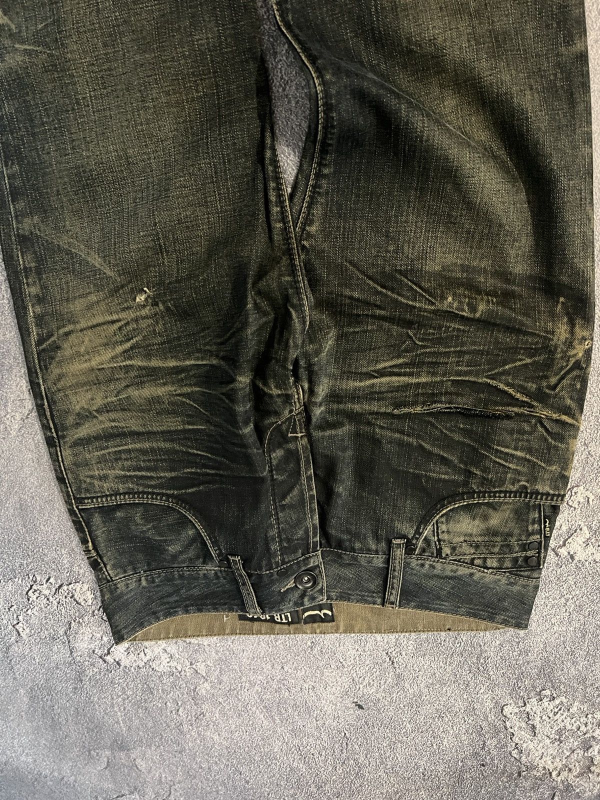 Japanese Brand Japanese Distressed Patina Dark Avan Style Denim Slim Size US 32 / EU 48 - 3 Thumbnail
