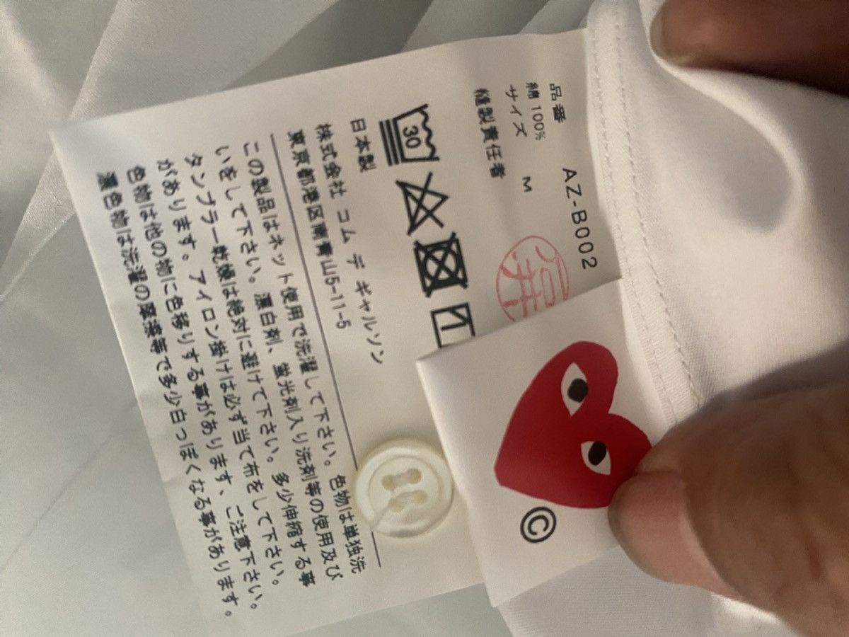 Comme des Garcons PLAY CDG Play Classic White Shirts Size M BNWT Size US M / EU 48-50 / 2 - 5 Thumbnail