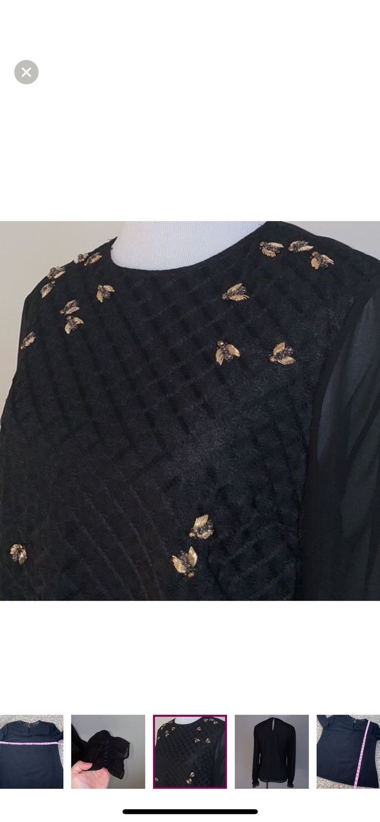 Ted Baker Ted baker London bee jeweled blouse size 4 Size S / US 4 / IT 40 - 4 Thumbnail