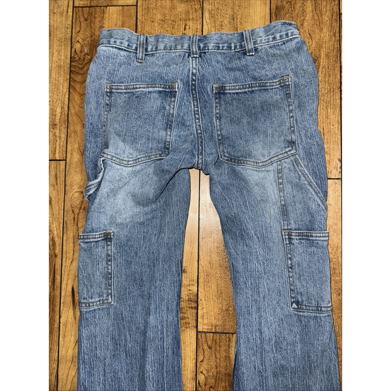 Galt Crew × Vintage John Galt Carpenter Flare Jeans Light Wash Y2K 30x33 Size 30" / US 8 / IT 44 - 5 Thumbnail