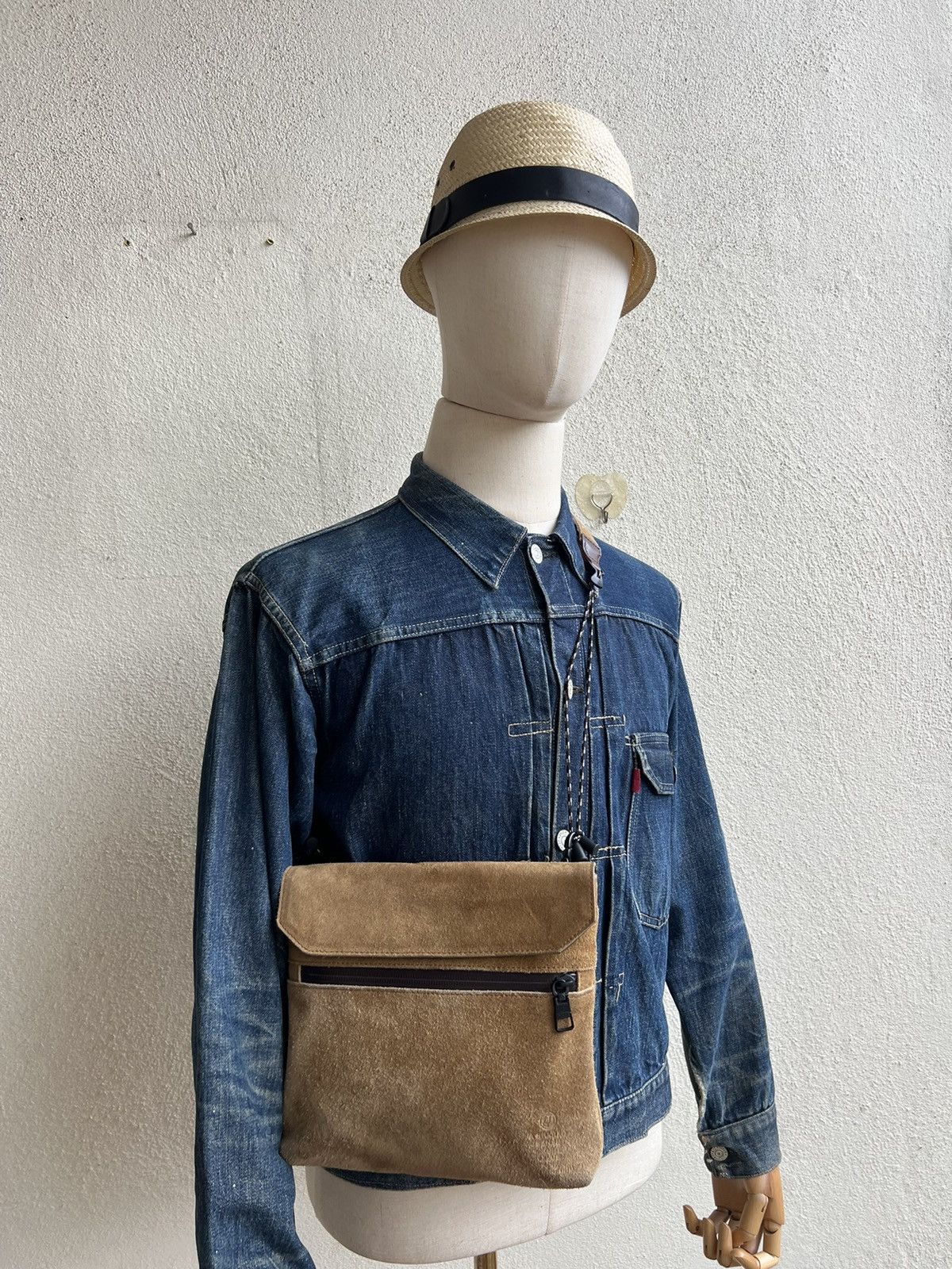 Leather AS2OV Japan Muddy Patina Suede Leather Bag Size ONE SIZE - 3 Thumbnail