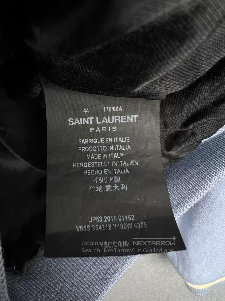 Saint Laurent Paris Saint Laurent Paris Mist Blue Baseball Jacket i Size US S / EU 44-46 / 1 - 4 Thumbnail