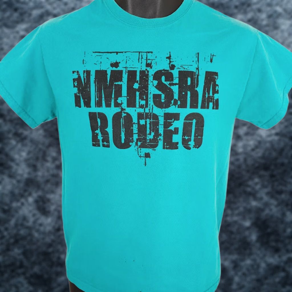 Gildan NMHSRA Rodeo T Shirt Mens Size S Blue Gildan Cotton Short Sleeve Crew Neck Cowboy Western Bull Riding roping Vintage No Size US S / EU 44-46 / 1 - 1 Thumbnail