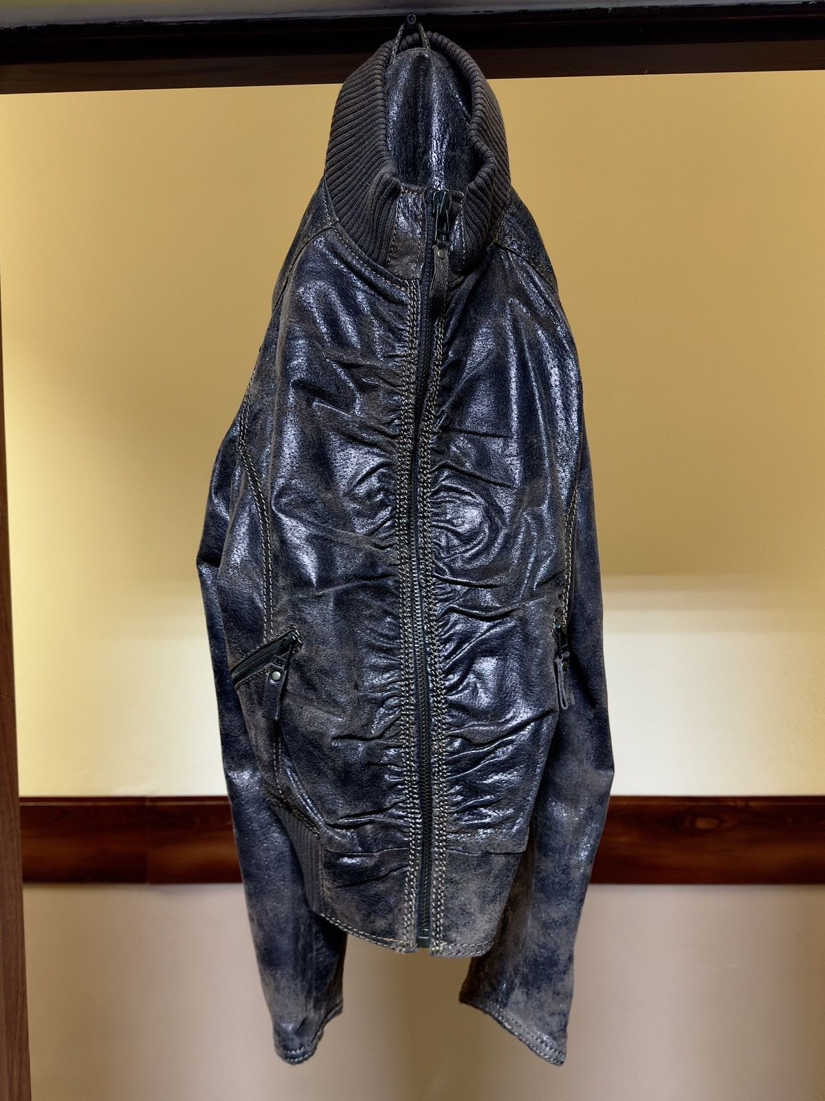 If Six Was Nine × Japanese Brand × Le Grande Bleu (L.G.B.) Vintage Japanese Ifsixwasnine Style Leather Bomber Jacket Size US S / EU 44-46 / 1 - 3 Thumbnail