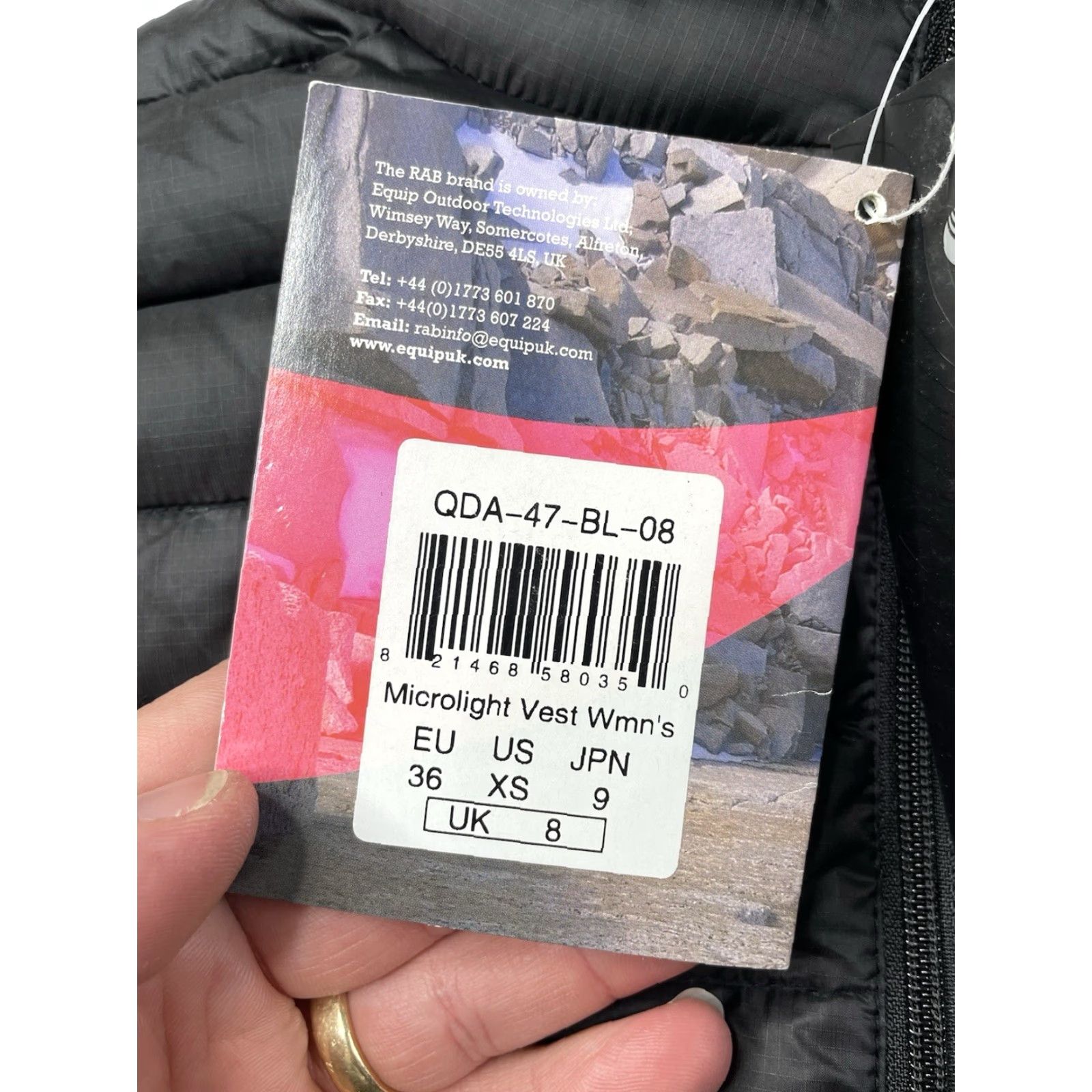 Rab NWT RAB Womens Microlight Down Puffer Vest Gilet Pertex Black XS UK 8 Size XS / US 0-2 / IT 36-38 - 2 Thumbnail