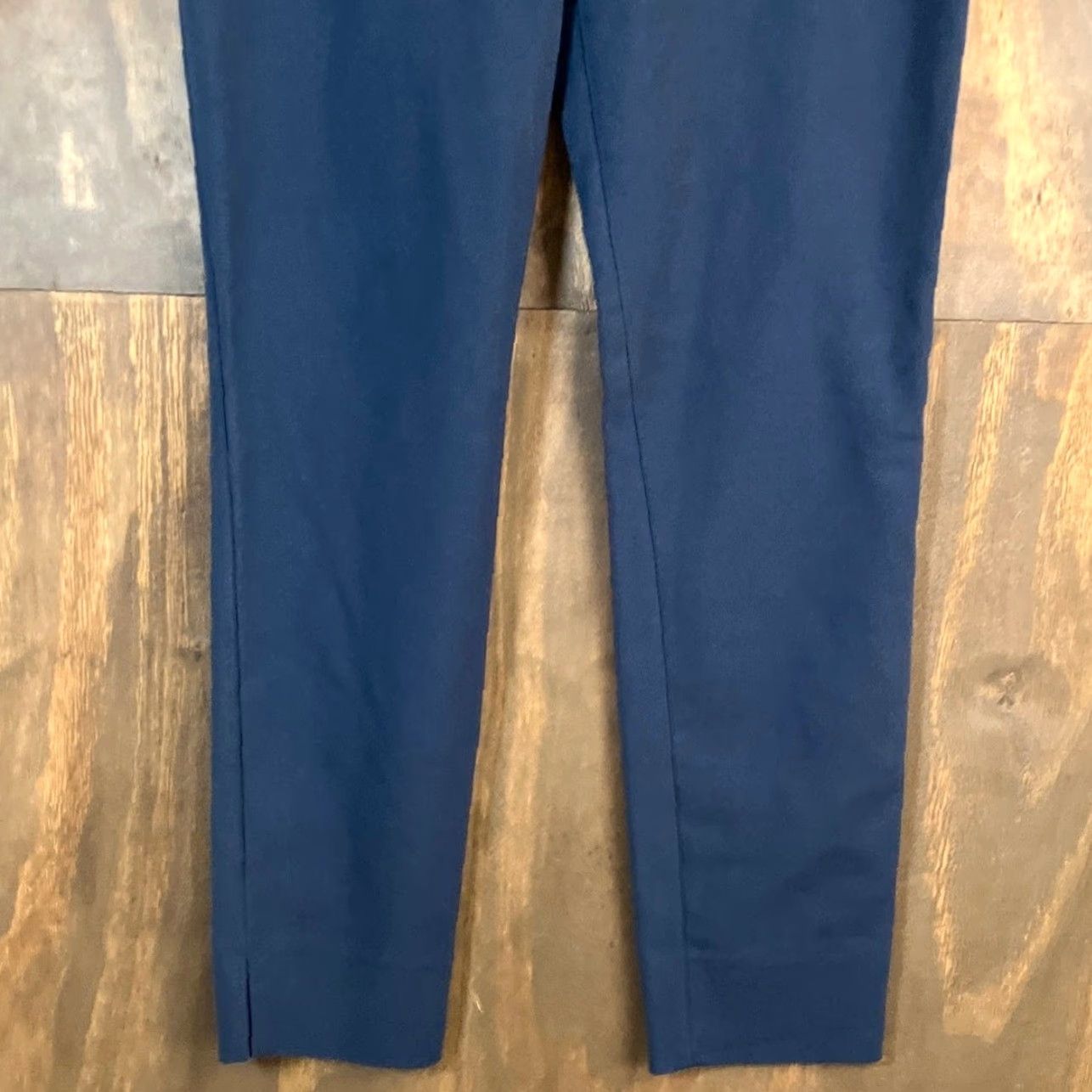 Zara Zara Womens Pants Navy Blue Mid Rise Chino Side Zip Ankle Workwear Small Size 30" / US 8 / IT 44 - 3 Thumbnail