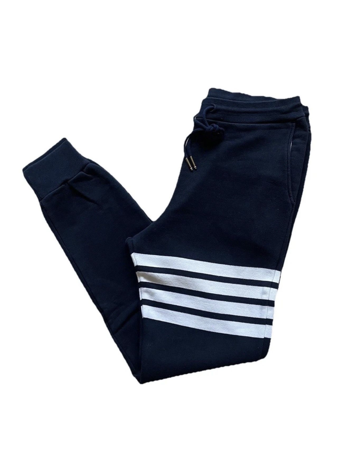 Thom Browne Navy Thom Browne Sweatpants (Retail $860) Size US 30 / EU 46 - 1 Thumbnail