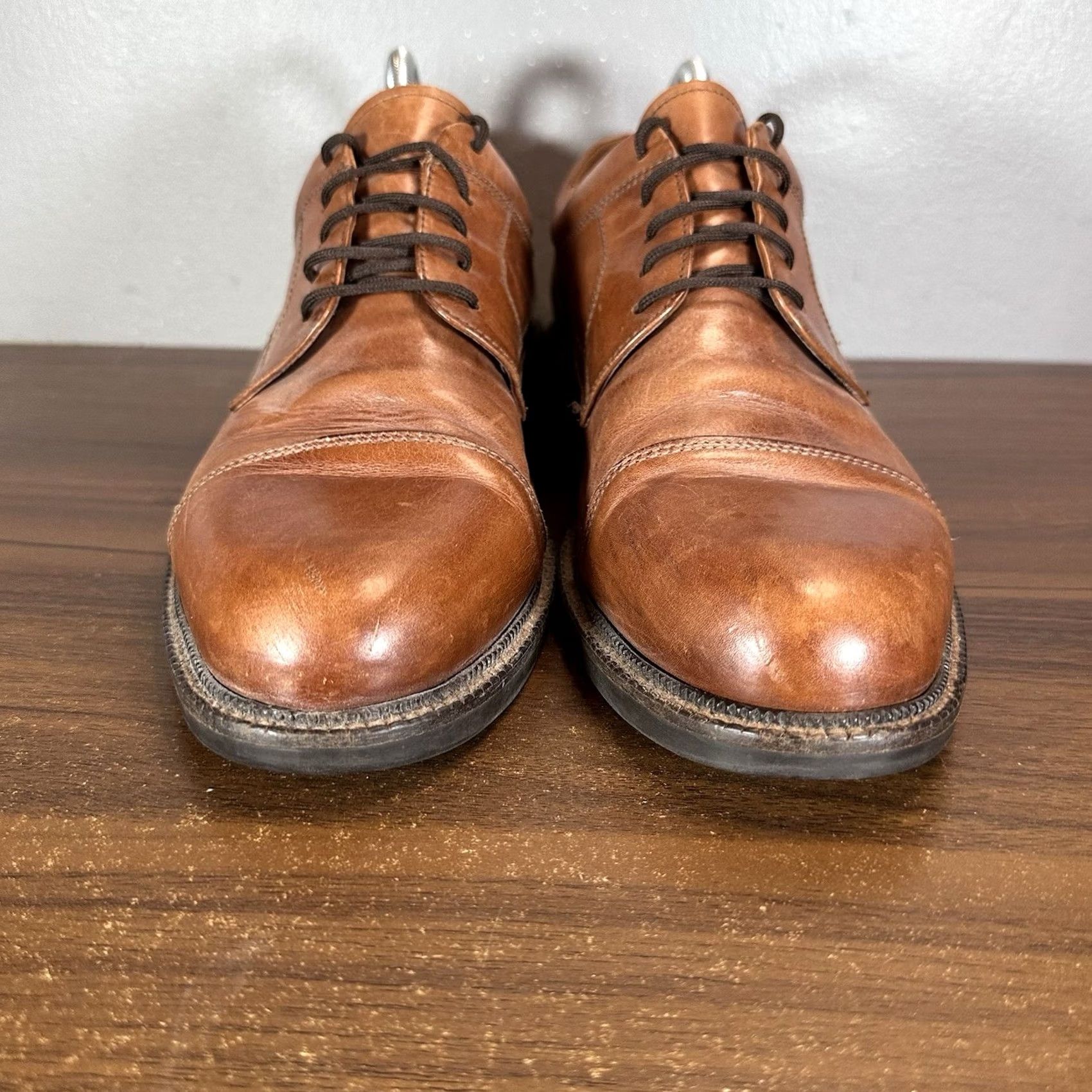 Johnston & Murphy Shoes Mens 10 M Passport Cap Toe Brown  display picture 1