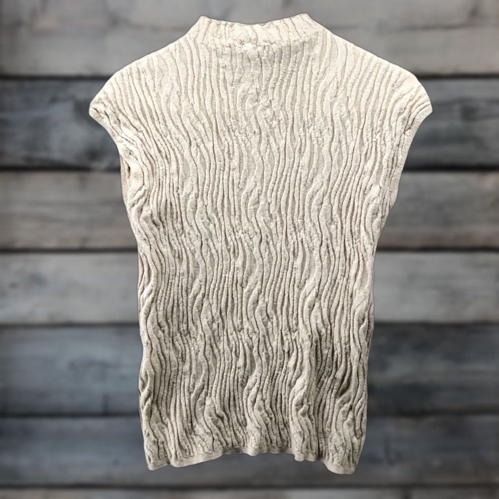 Zara Zara Tank Womens S Beige High Neck Knit Sleeveless Stretchy Jersey Top Size S / US 4 / IT 40 - 1 Thumbnail