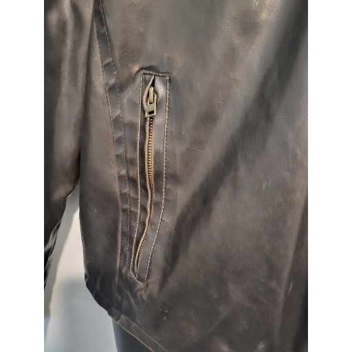 Levi's Vintage Levis Mens Y2K Dark Brown Pleather Biker Jacket Sz M Size US M / EU 48-50 / 2 - 3 Thumbnail