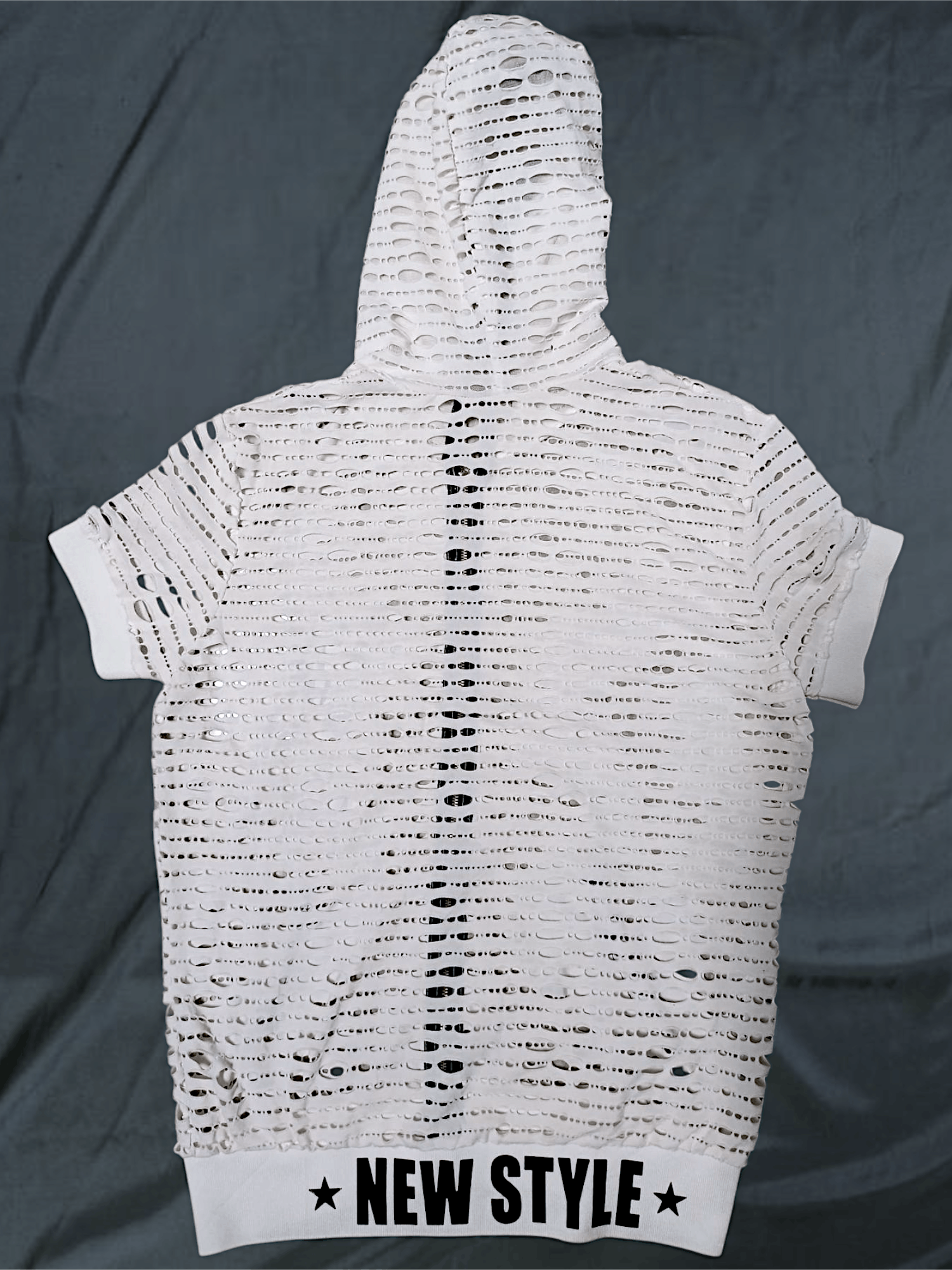 Other Distressed Shirt punk style OVER GIRL Mesh Zip Hoodie Size US L / EU 52-54 / 3 - 17 Thumbnail