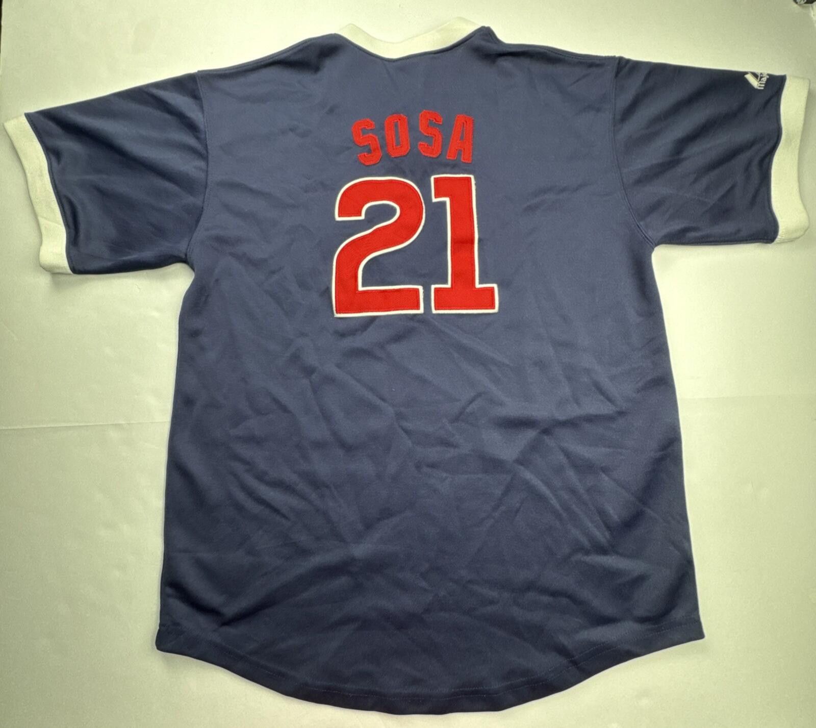 Majestic Vintage Majestic Chicago Cubs Sammy Sosa 21 MLB Jersey Large Size ONE SIZE - 2 Thumbnail