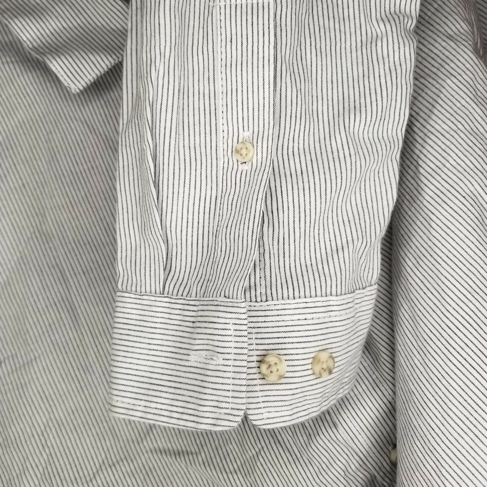 Vintage VINTAGE Goodfellow Men's Long Sleeve Button-Up Shirt XL Gray Striped Casual Clothing Size US XL / EU 56 / 4 - 4 Thumbnail