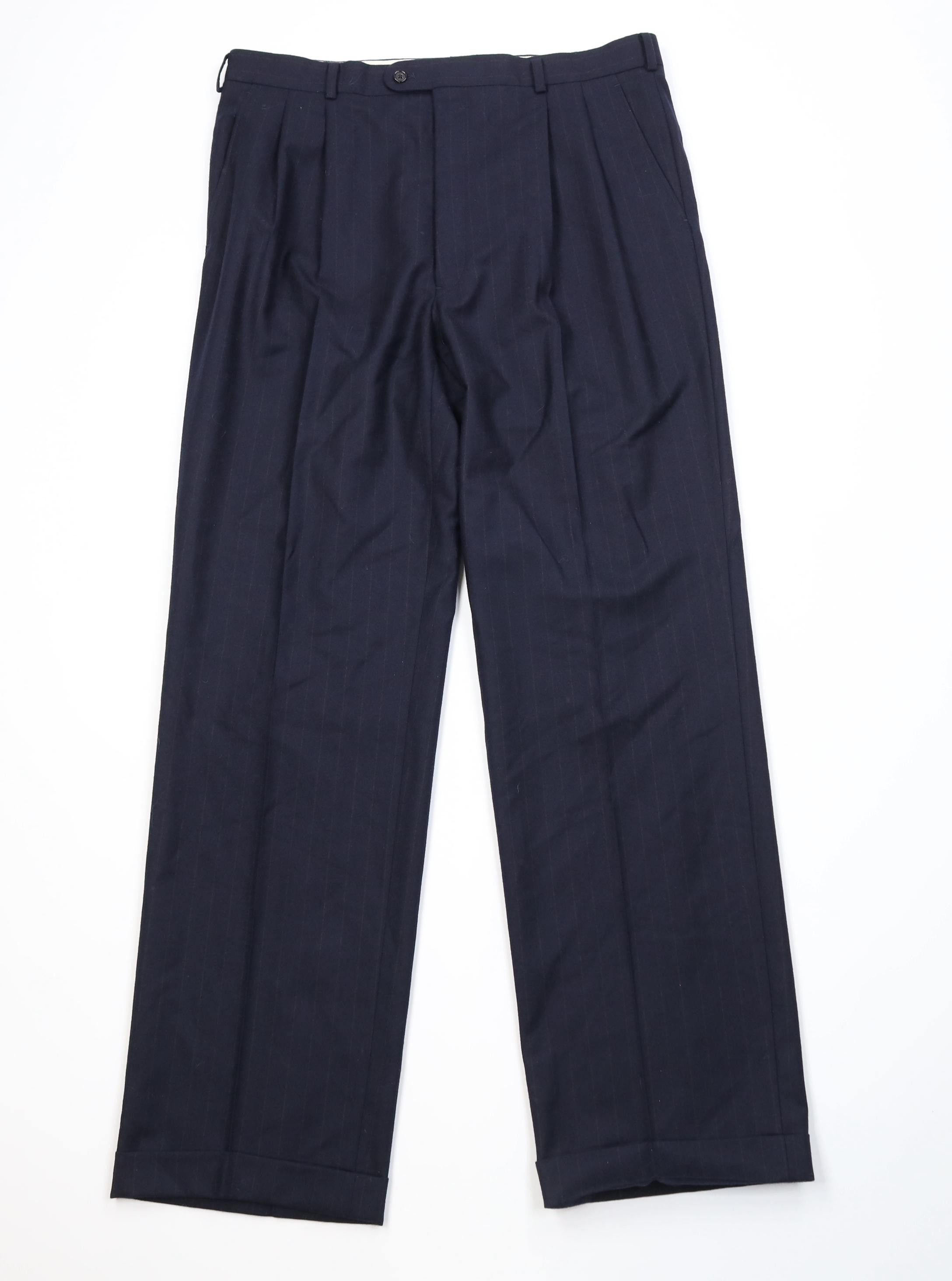 Vintage Vintage 90s Streetwear Knit Wide Leg Chino Pants Striped Size US 38 / EU 54 - 1 Thumbnail