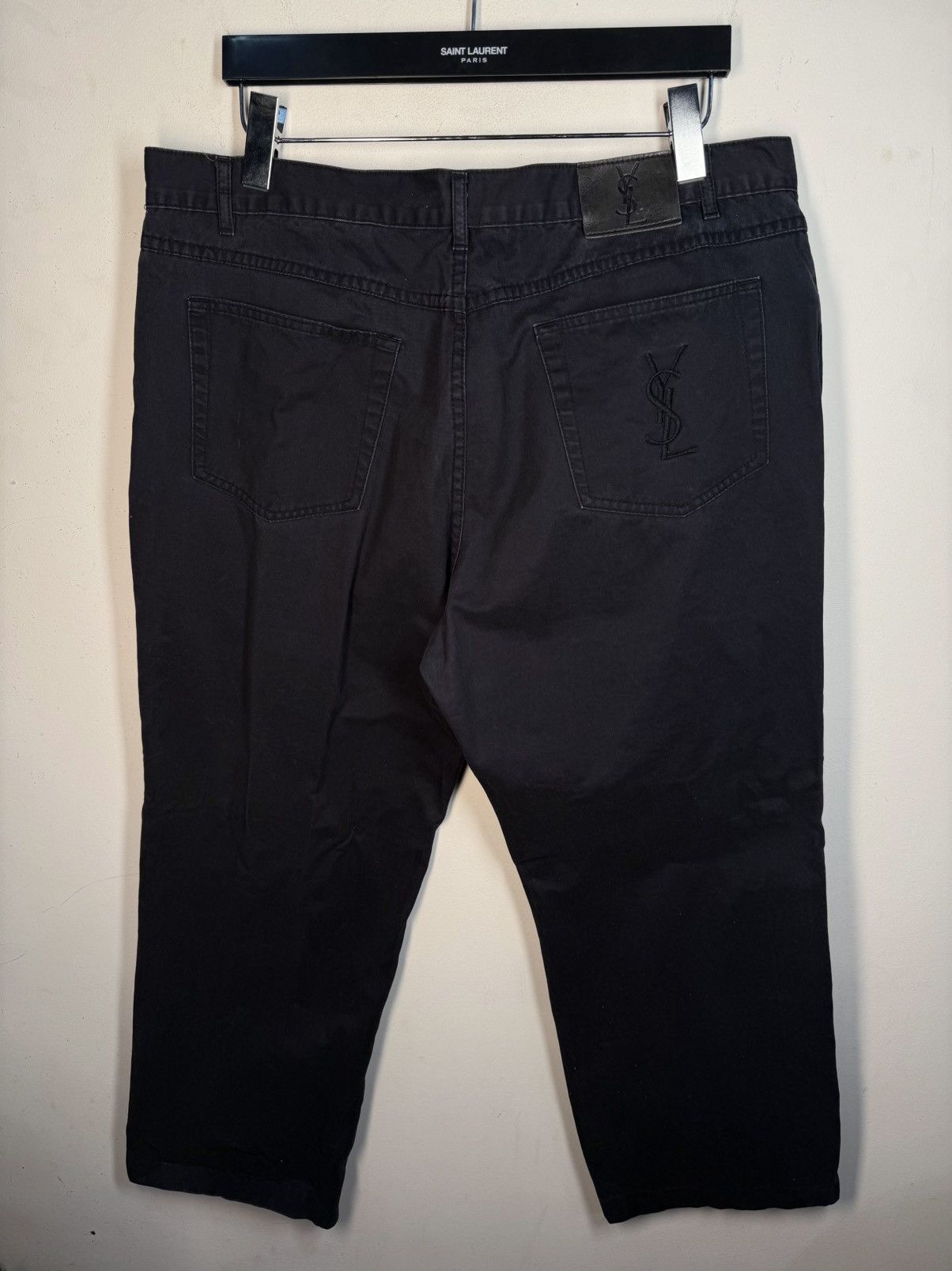 Yves Saint Laurent 40x30 YSL Jeans Black Denim Pants Cotton Casual Vintage y2k Size US 40 / EU 56 - 3 Thumbnail