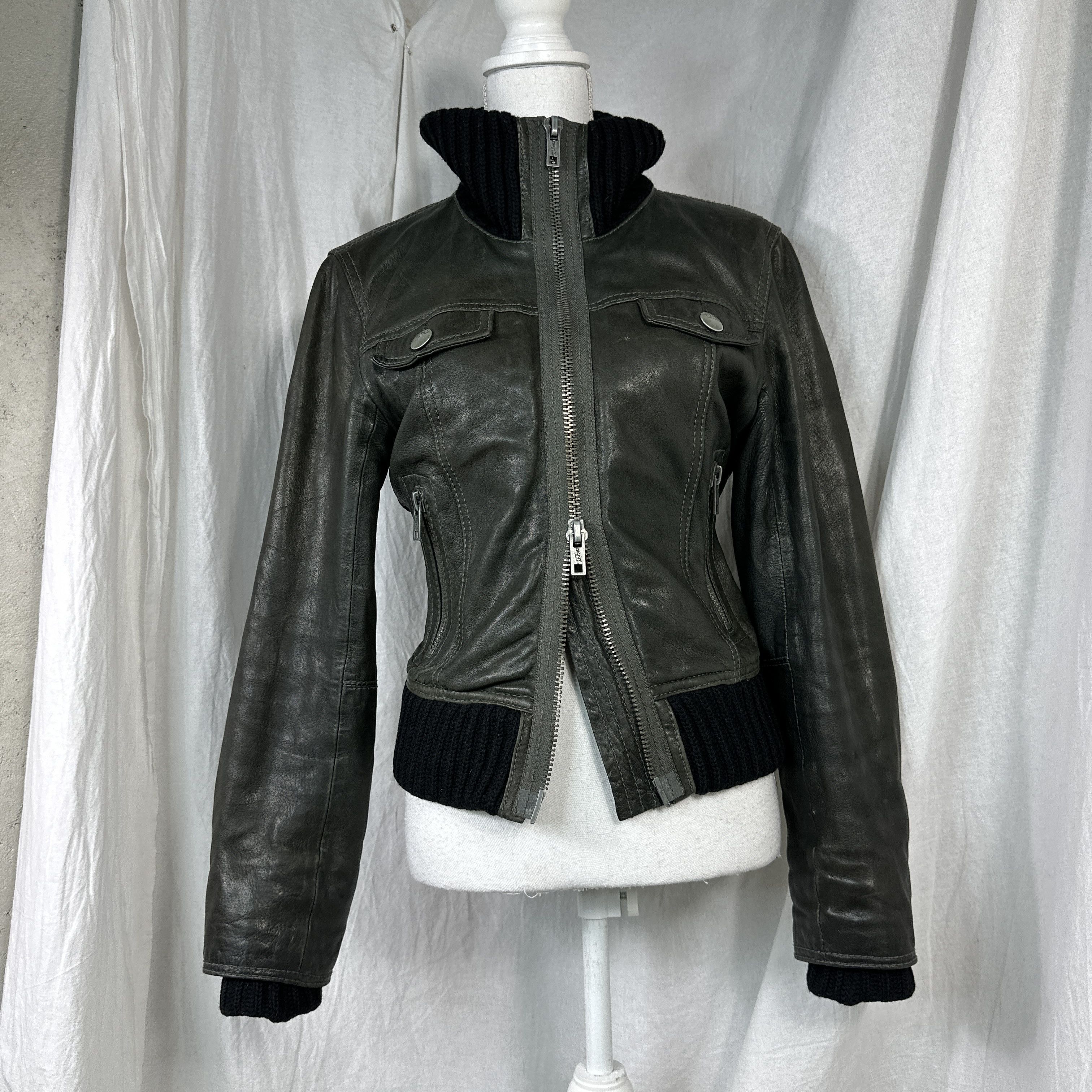 DKNY × Vintage Vintage DKNY Donna Karan New York Leather Blouson Jacket Size US S / EU 44-46 / 1 - 10 Thumbnail