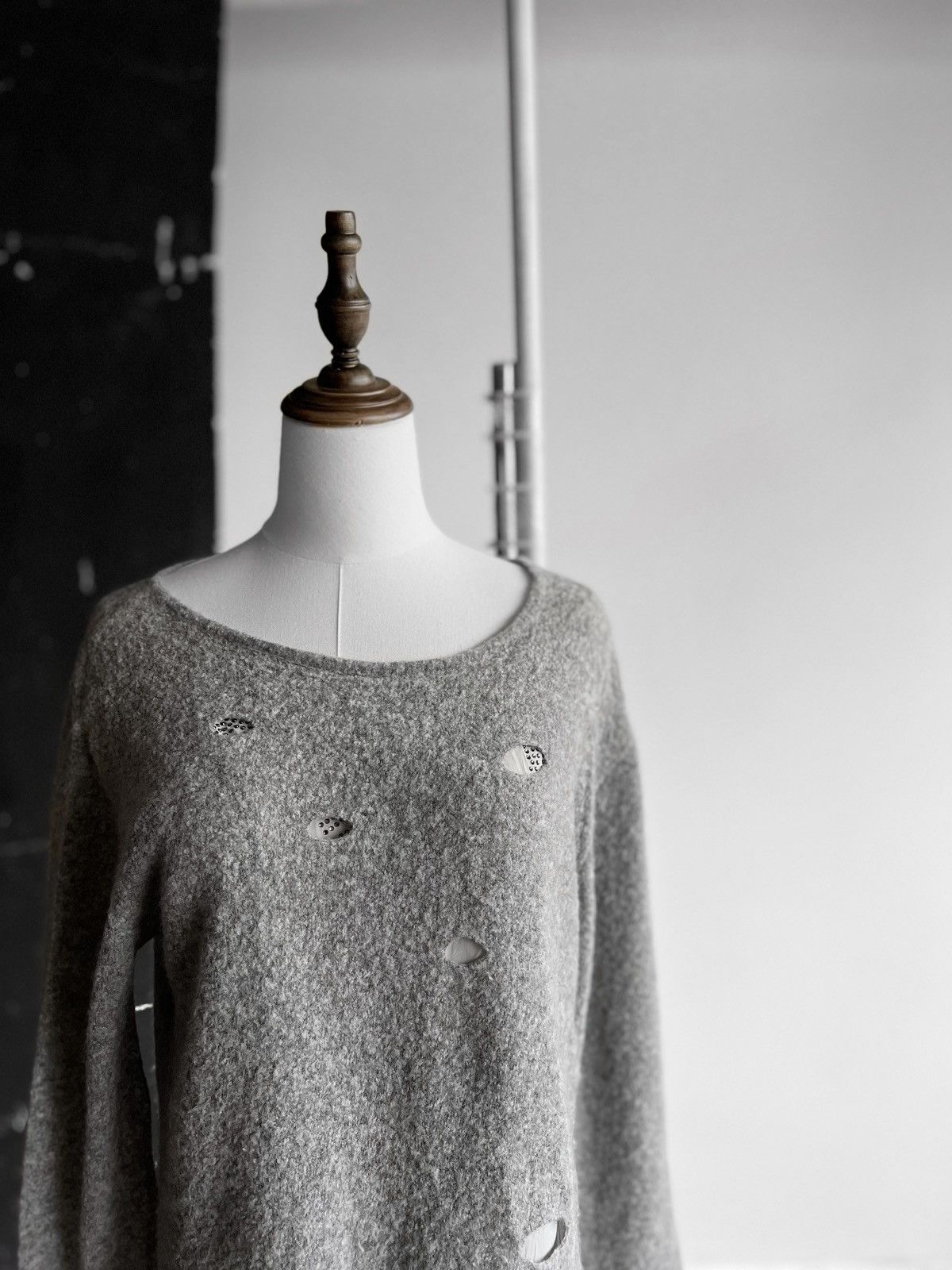Luisa Cerano Luisa Cerano Womens Premium Gray Wool Jumper Sweater Size M / US 6-8 / IT 42-44 - 2 Thumbnail