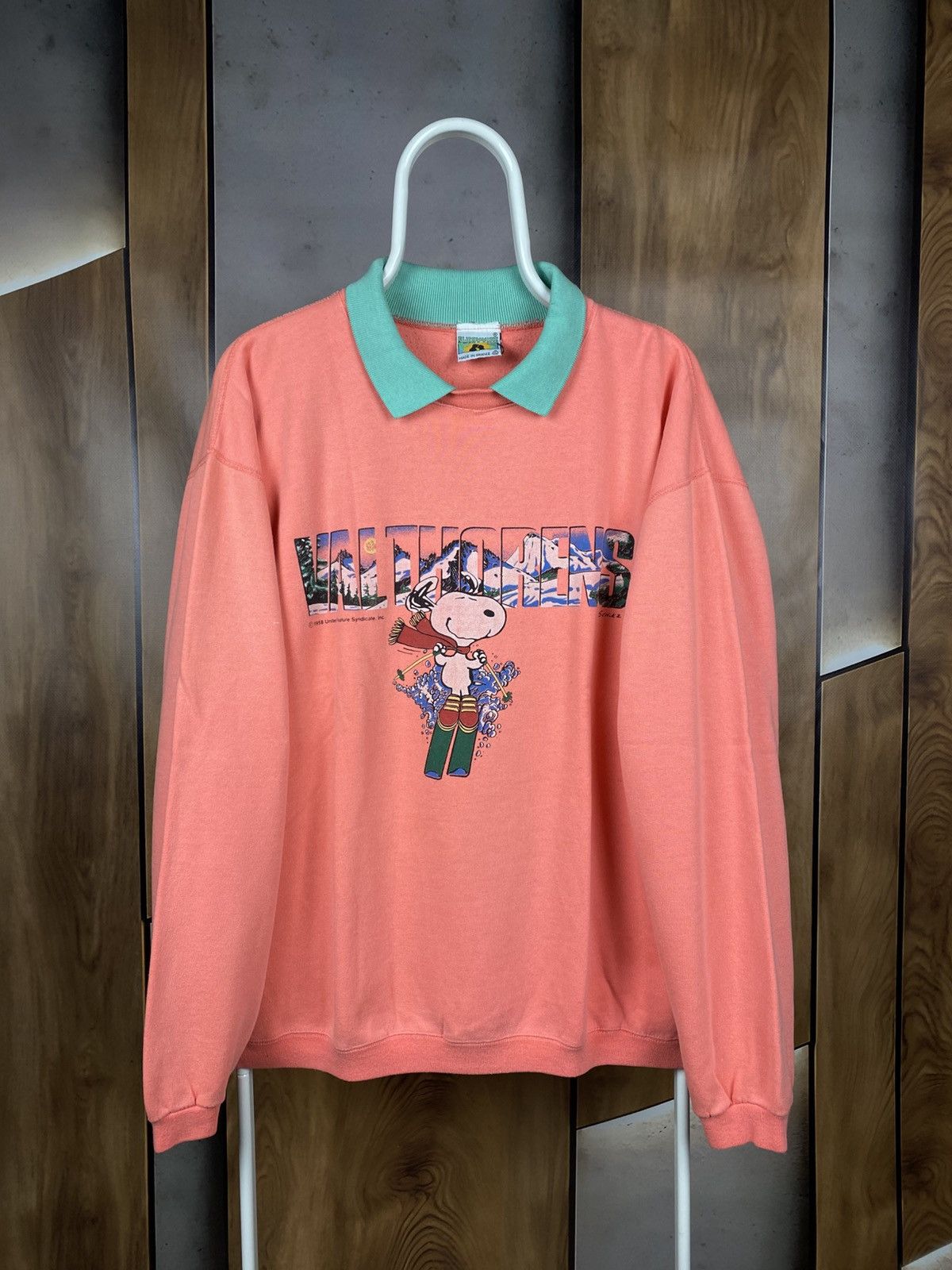 Vintage 🍿Vintage 1958 Polo Sweatshirt Rugby Snoopy Val Thorens Tee🍿 Size US XL / EU 56 / 4 - 1 Thumbnail