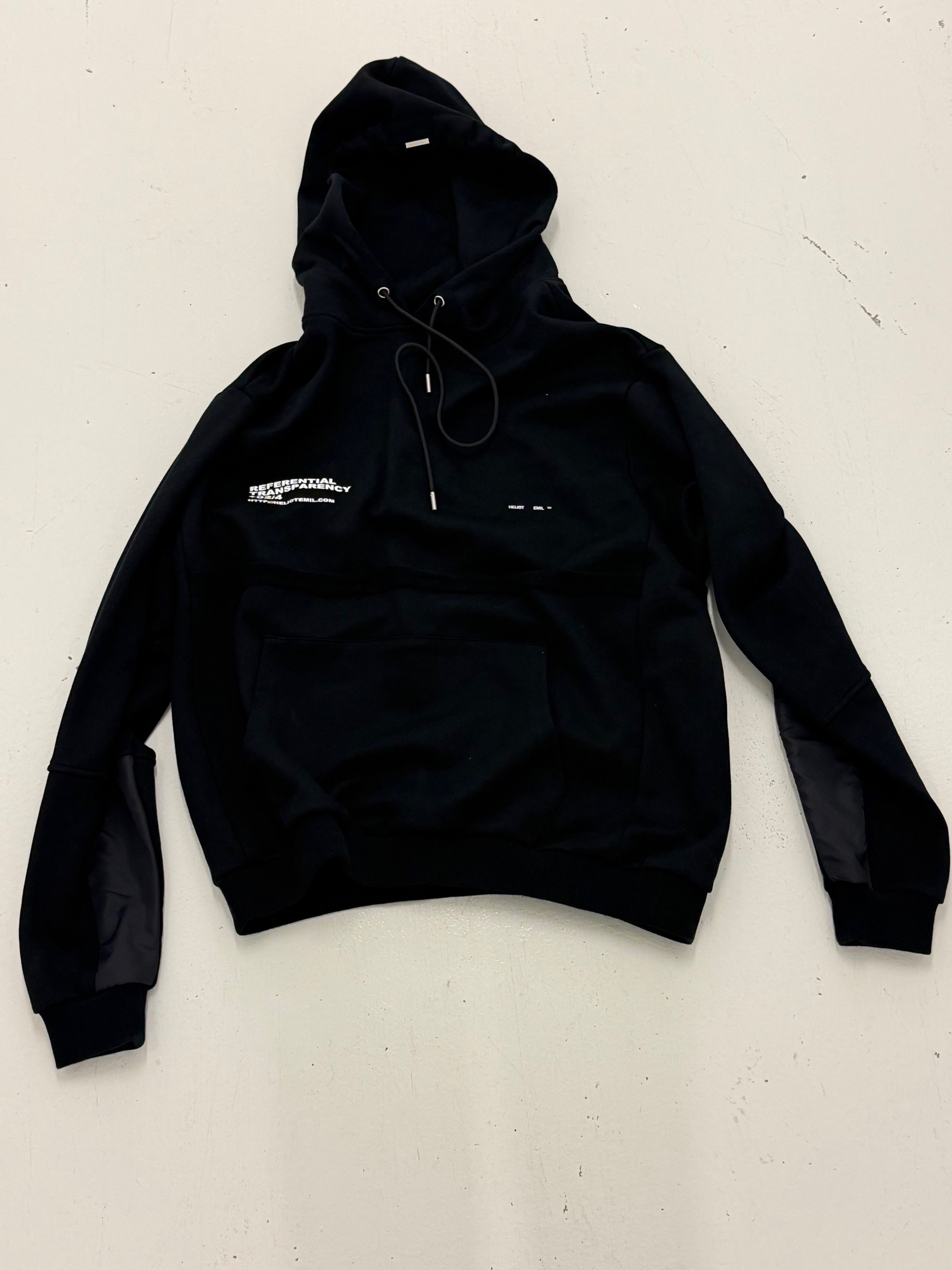 Heliot Emil Referential Transparency SS '19 Black Hoodie Size L Size US L / EU 52-54 / 3 - 1 Thumbnail