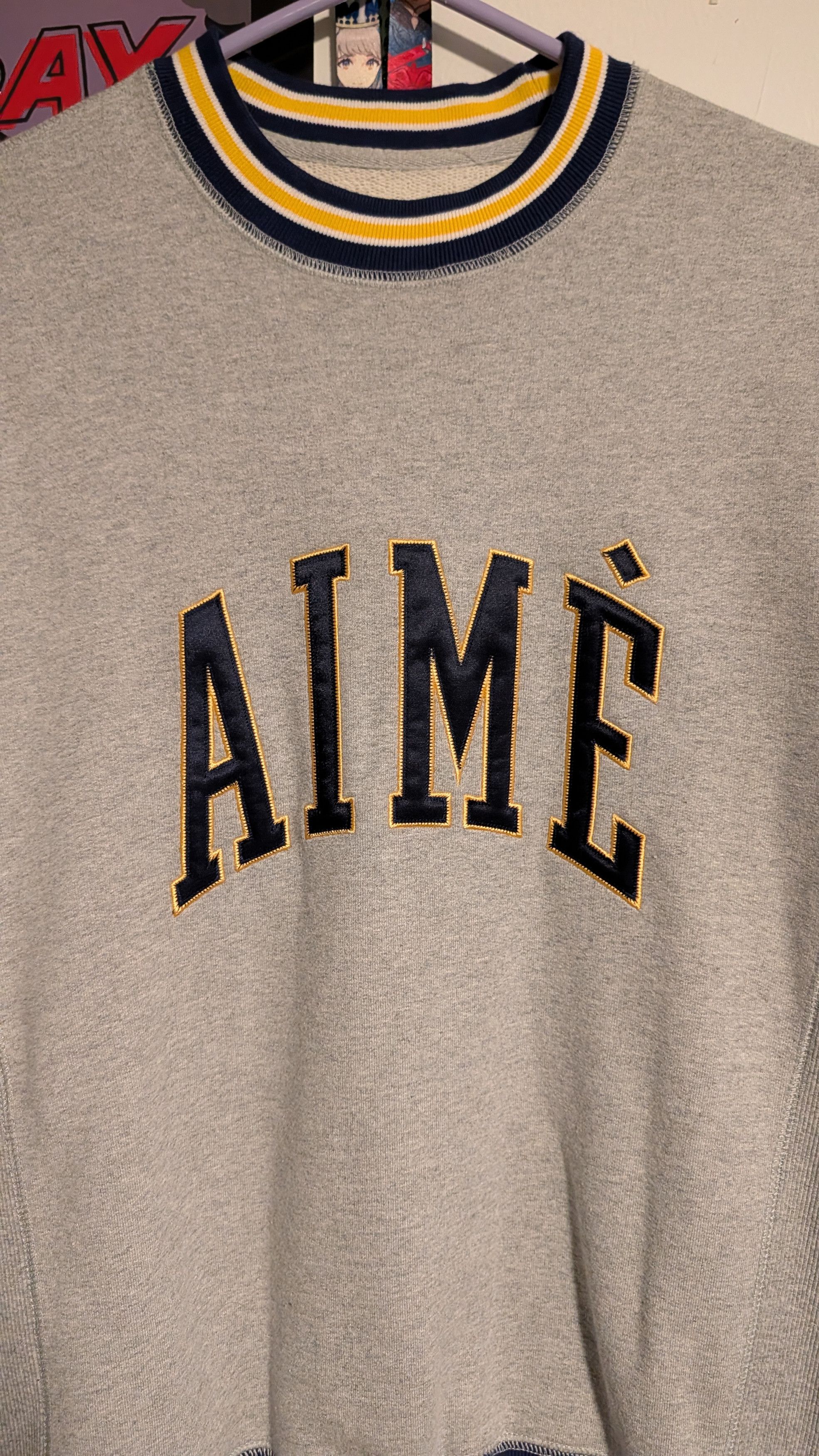 Aime Leon Dore Aimé Leon Dore Collegiate Crew Sweatshirt in Heather Grey Size US S / EU 44-46 / 1 - 2 Thumbnail