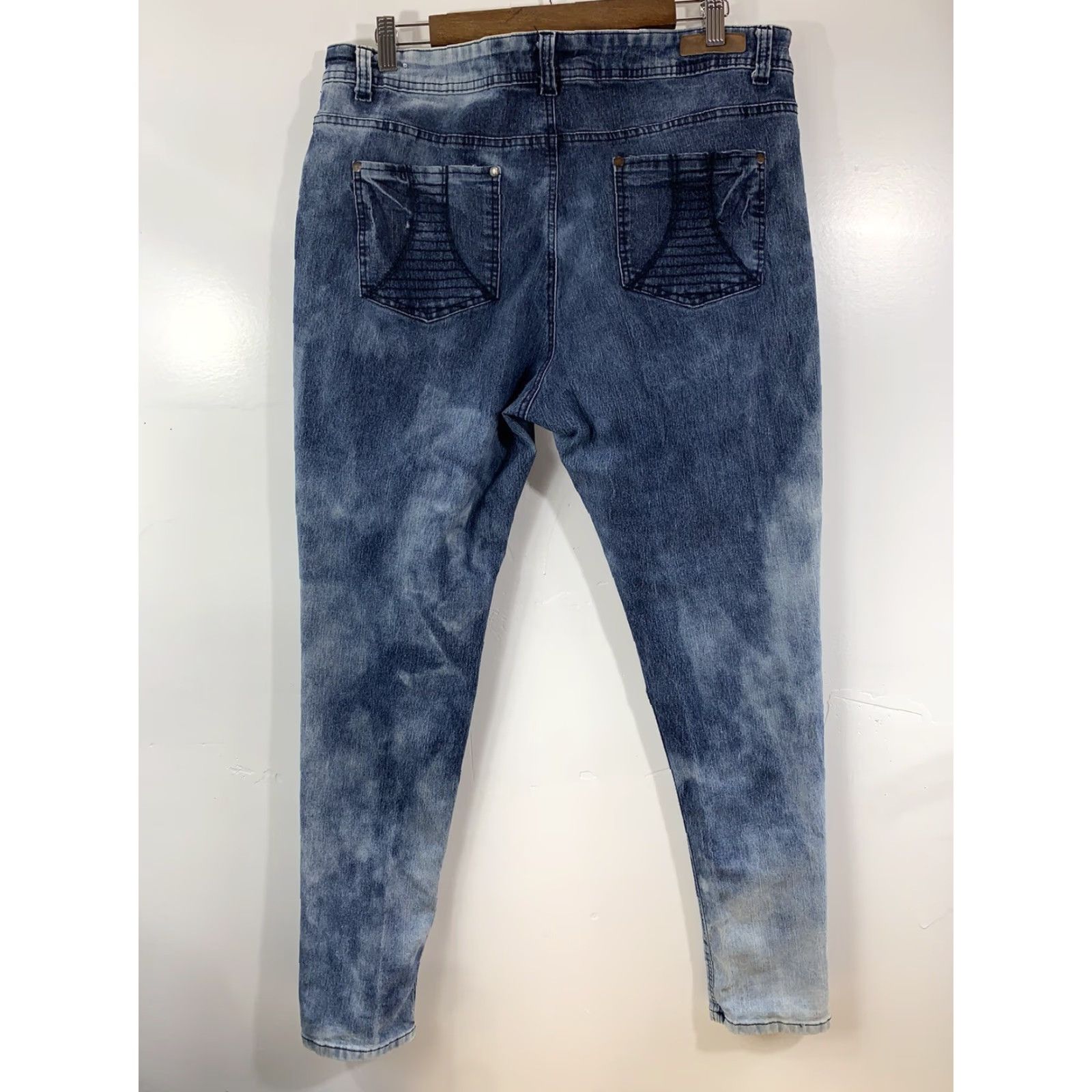 Vintage WAM What About Me Jeans Womens Skinny 20W Plus Size Acid Wash Blue Size 42" / US 20 - 2 Thumbnail