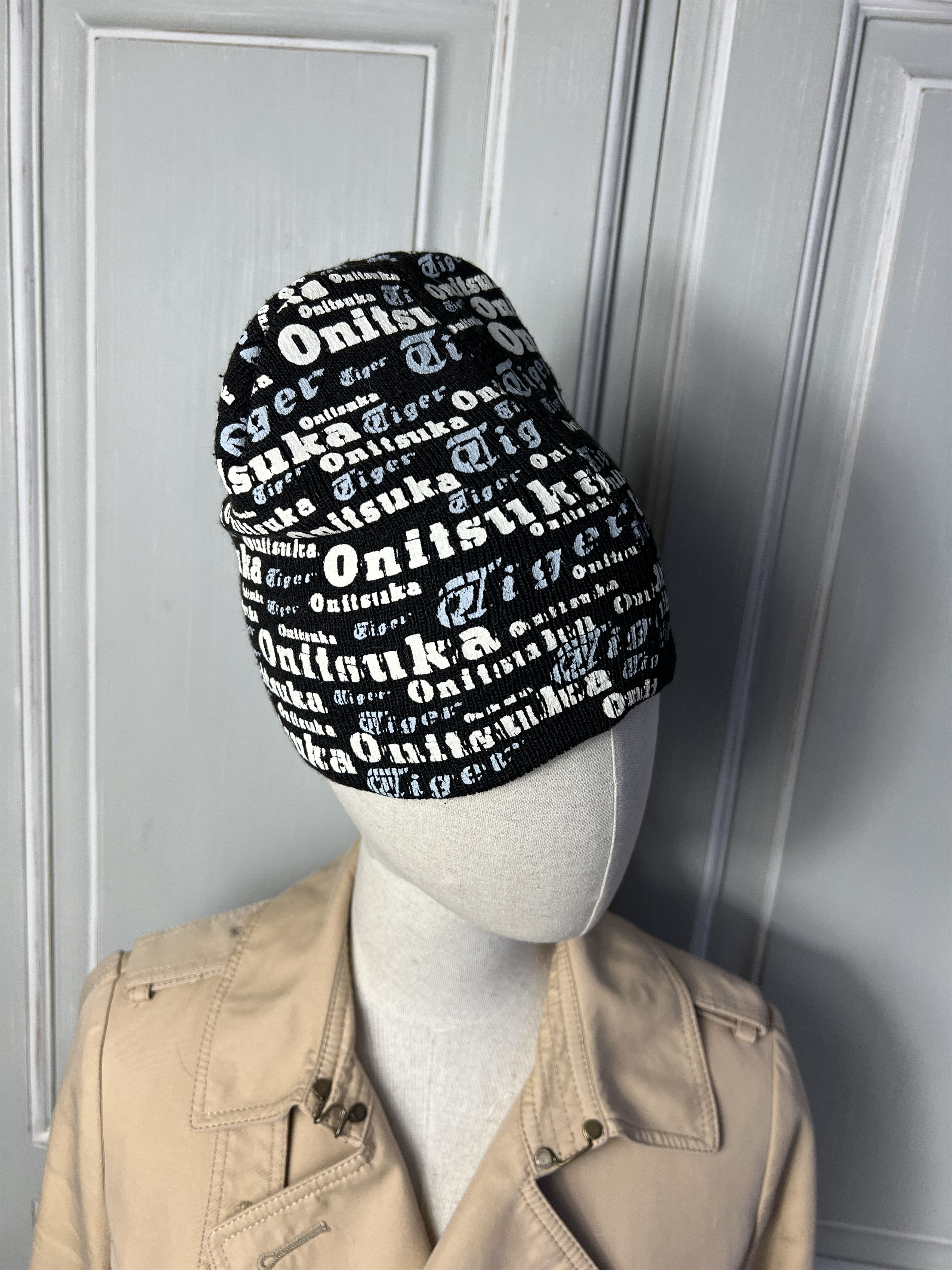 Onitsuka Tiger VINTAGE ONITSUKA TIGER SPELLOUT MONOGRAM beanie hat Size ONE SIZE - 2 Thumbnail