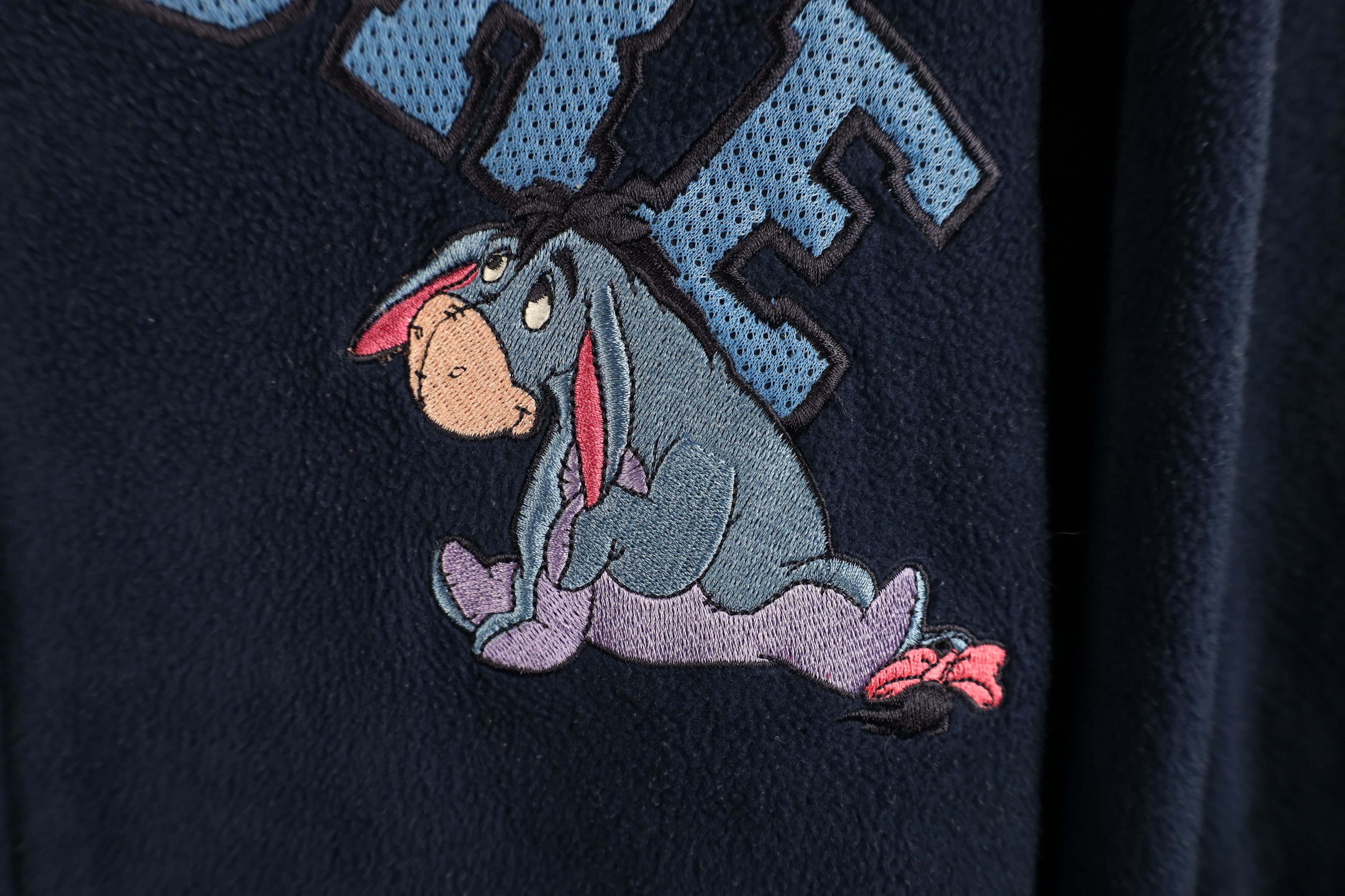 Disney Vintage 90s Disney Winnie the Pooh Eeyore Fleece Hoodie Blue Size XXL / US 16-18 / IT 52-54 - 5 Thumbnail