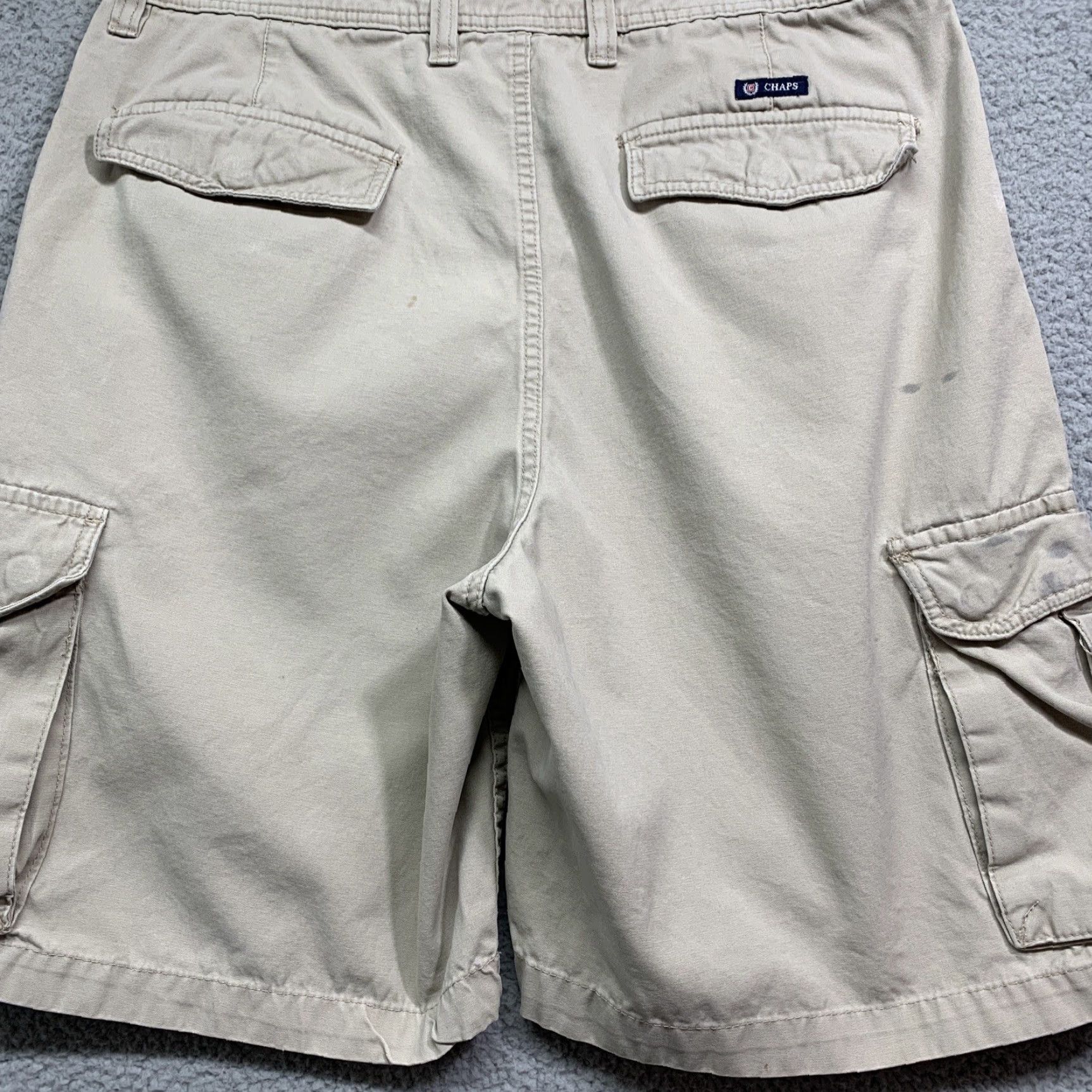 Chaps Chaps Cargo Shorts Men's 36W Khaki Baggy Straight Outdoors Canvas 6 Pockets Logo Size US 36 / EU 52 - 6 Thumbnail