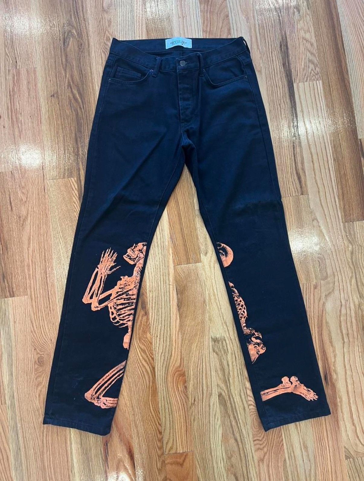 Osbbat Byslik Osbatt skeleton print denim Size US 30 / EU 46 - 1 Thumbnail