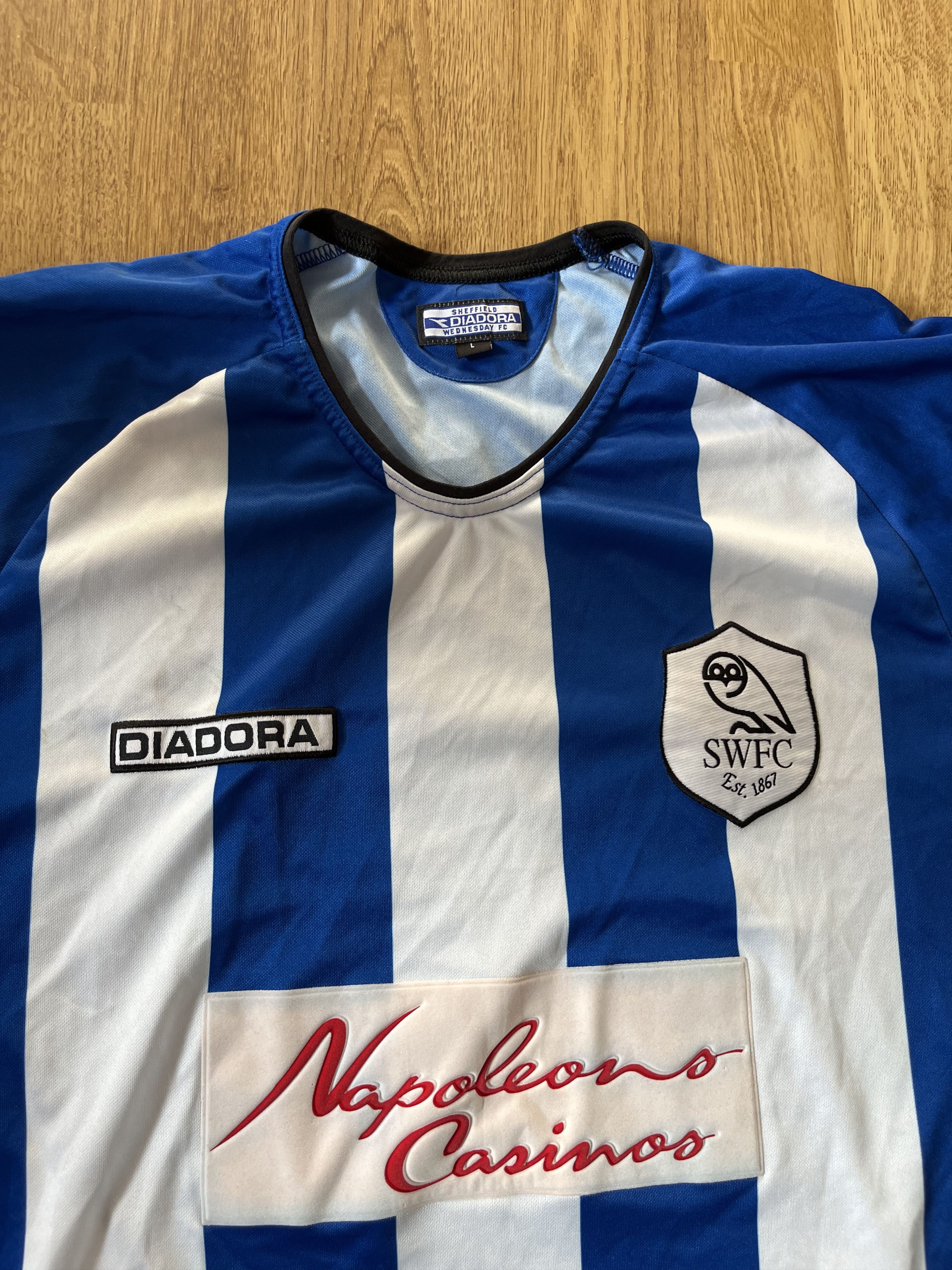 Diadora × Vintage Sheffield Wednesday vintage home football kit Size US L / EU 52-54 / 3 - 2 Thumbnail