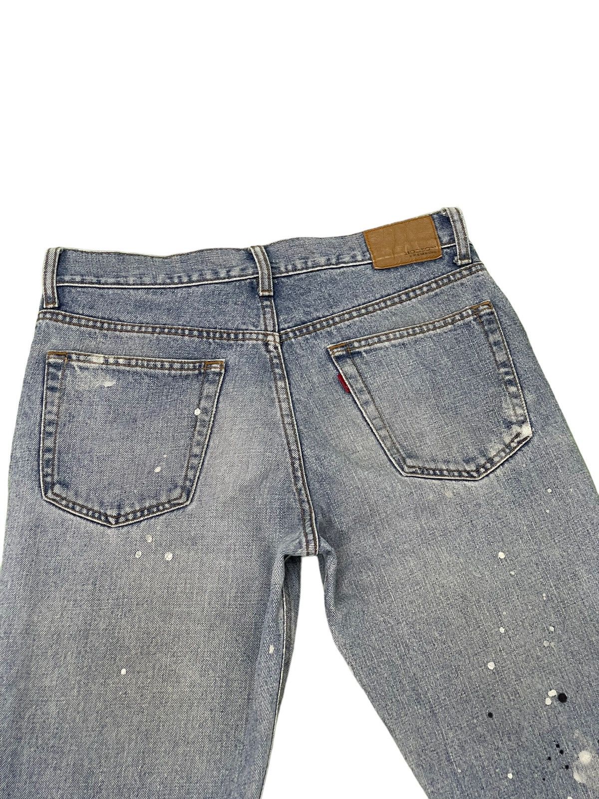 Japanese Brand Flare Jeans Vtg Bobson Distress Painted Boot Cut 6🟦5 Size US 31 - 18 Thumbnail