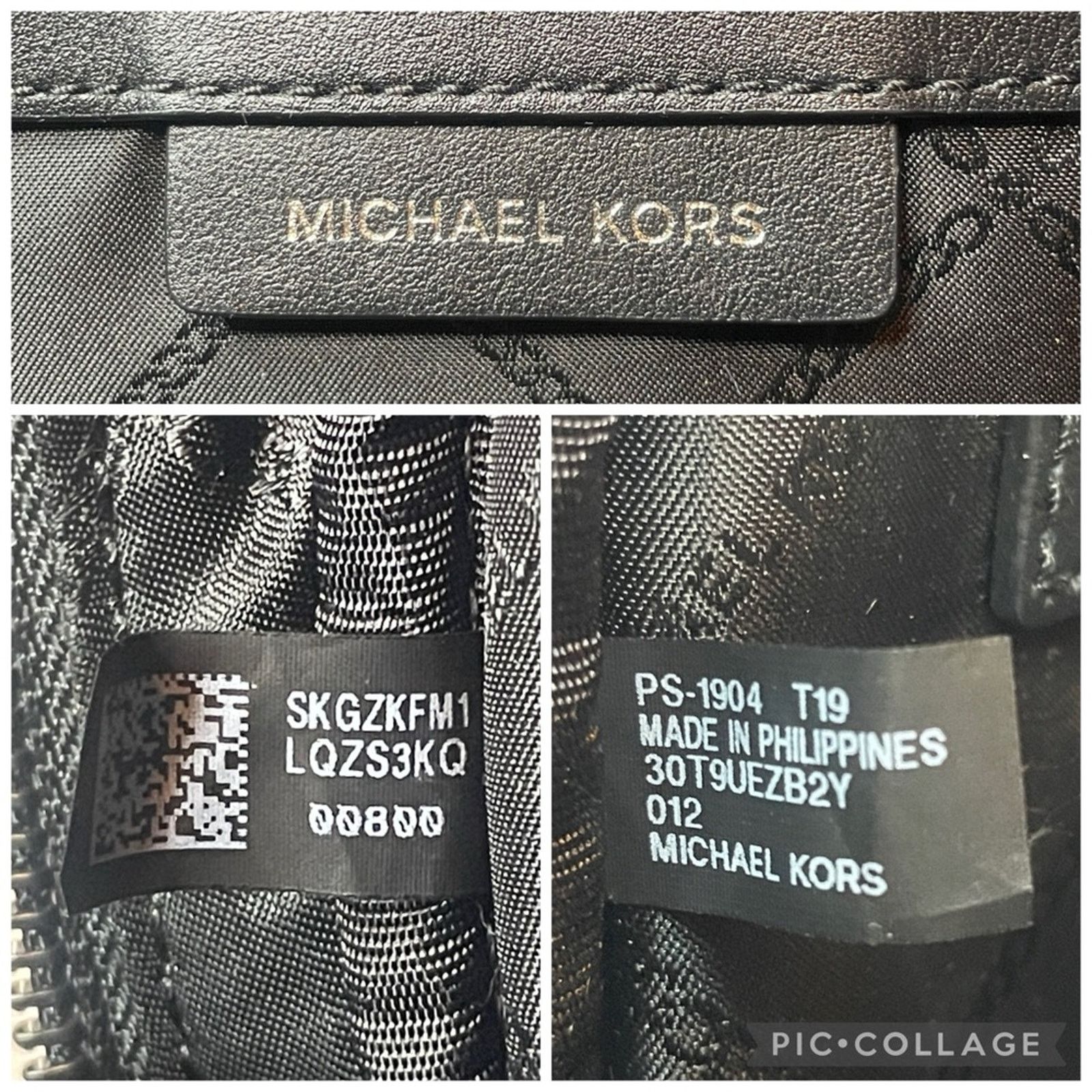 Michael Kors Michael Kors Rhea Zip Medium Leather Backpack Black White Size ONE SIZE - 15 Thumbnail