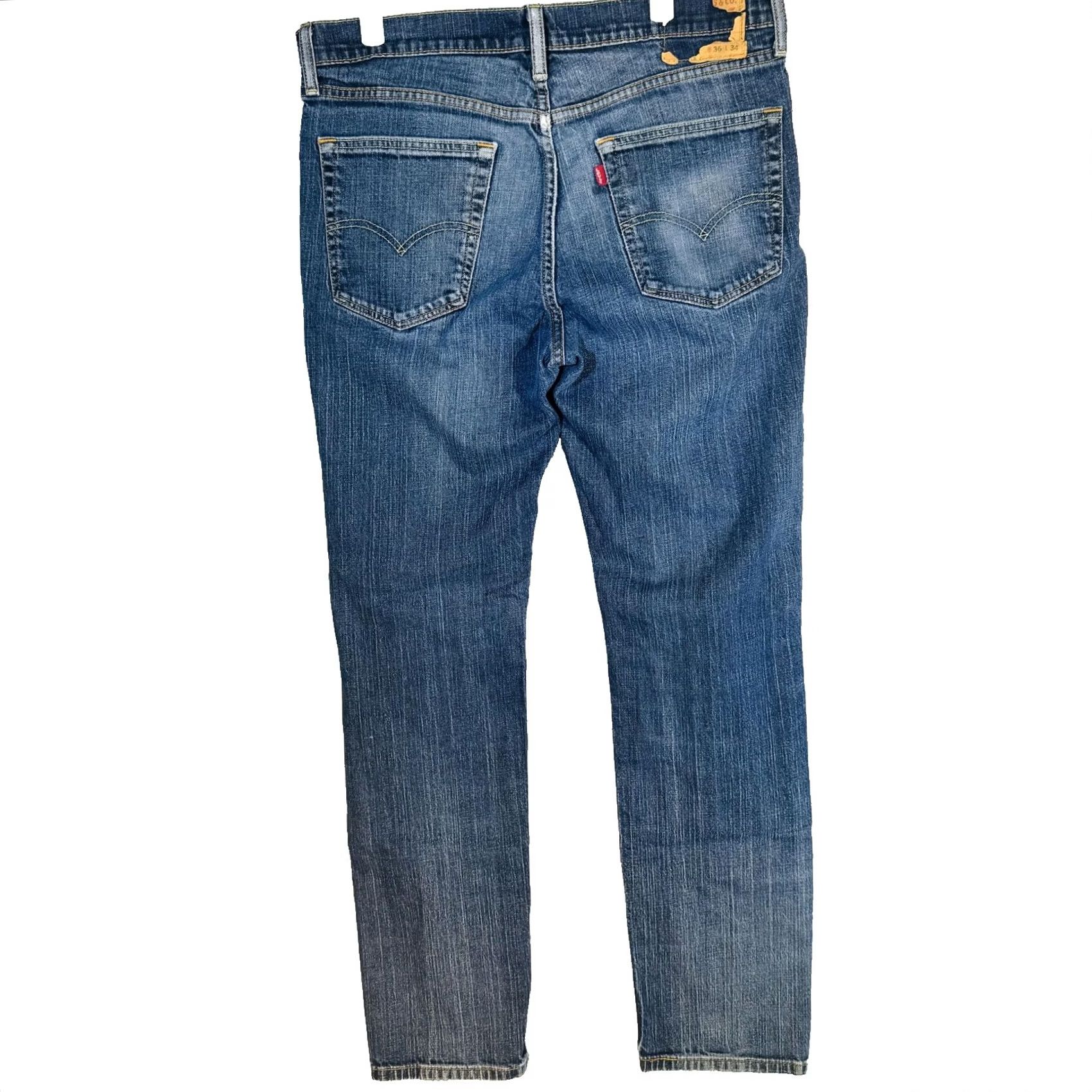 Levi's Levi's Jeans S40175 Slim Tapered 36x34 Blue Medium Wash Denim Zip Fly Mens Size US 36 / EU 52 - 6 Thumbnail