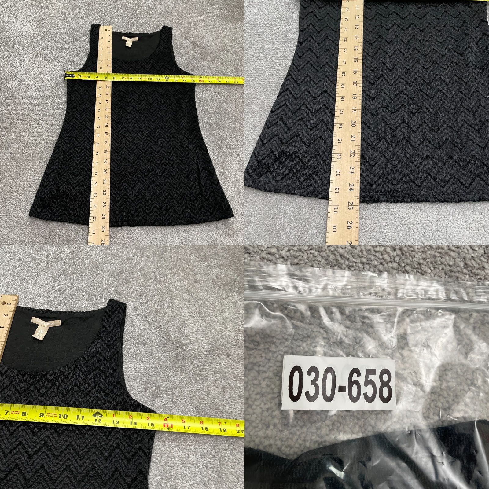 Banana Republic Banana Republic Tank Top Womens XS Black Geometric Sleeveless Casual Stretch Lace Tank Top Size XS / US 0-2 / IT 36-38 - 8 Thumbnail