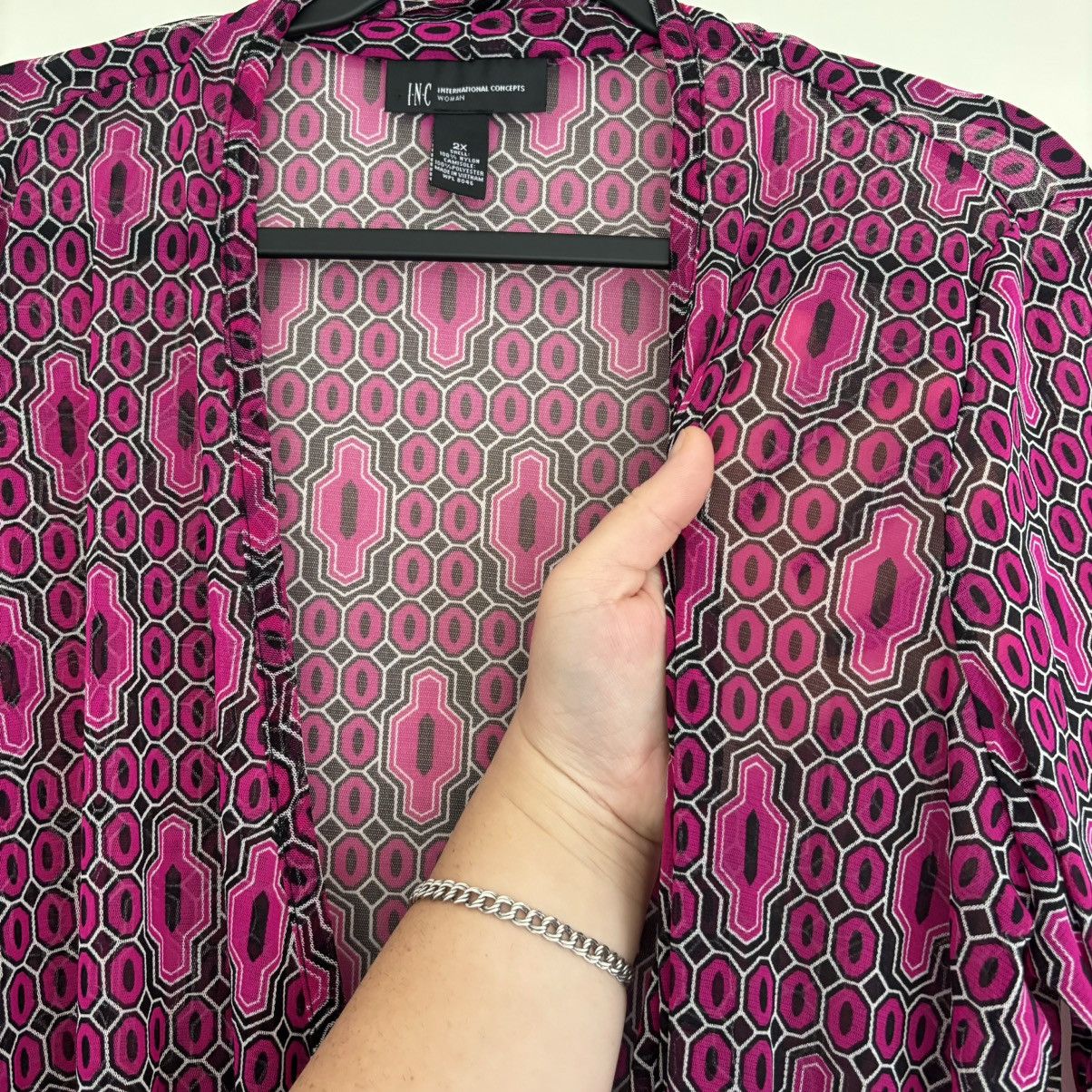 I.N.C Funky y2k INC sheer wrap top Size XXL / US 16-18 / IT 52-54 - 6 Thumbnail