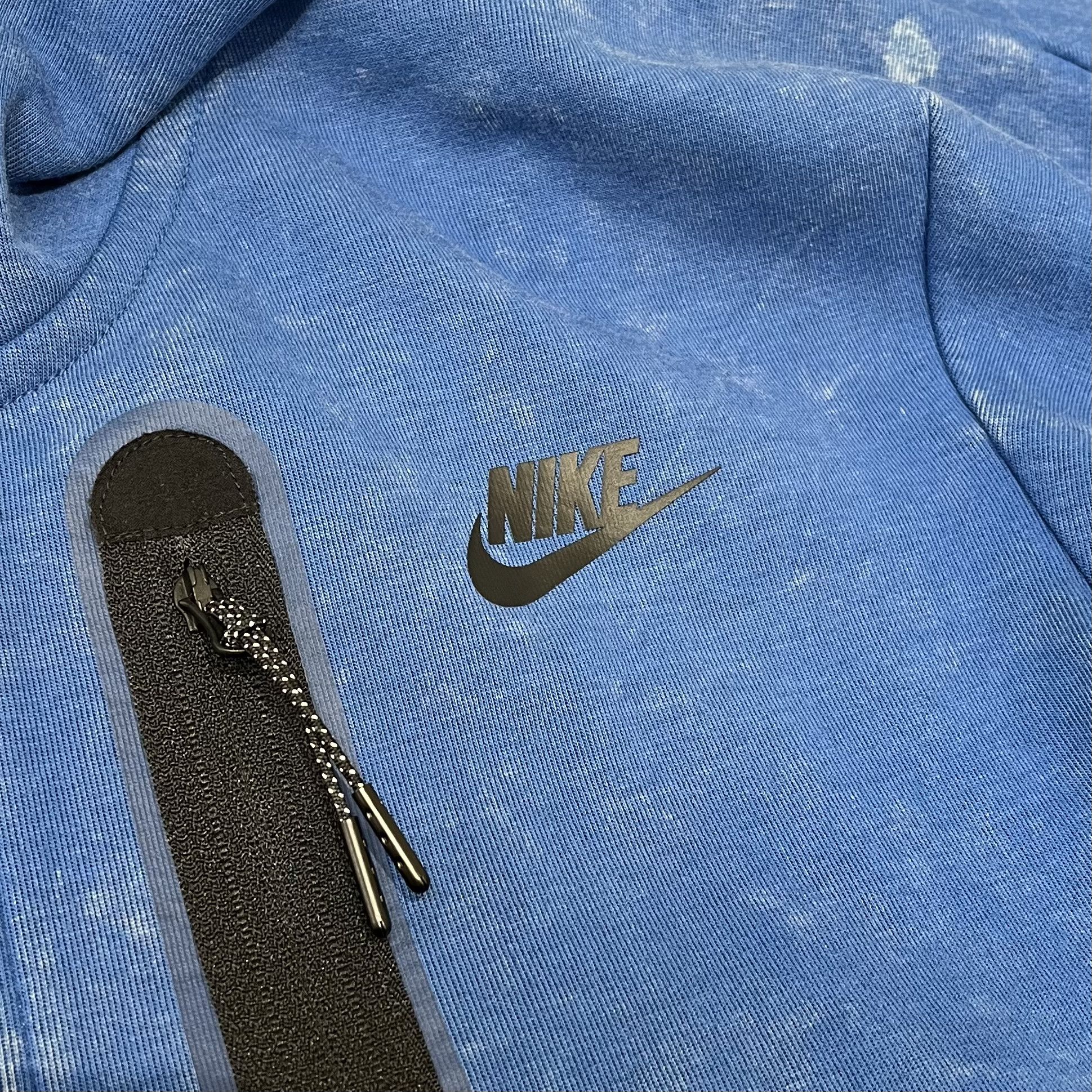 Nike Nike Tech Fleece Wash Full Zip Hoodie Dark Marina Blue/Black Size US M / EU 48-50 / 2 - 3 Thumbnail