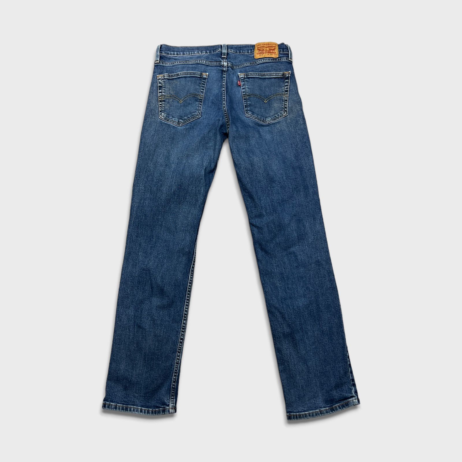 Levi's × Vintage Levi's 514 Jeans Mens 34x34 Blue Straight Fit Denim Pants Size US 34 / EU 50 - 5 Thumbnail