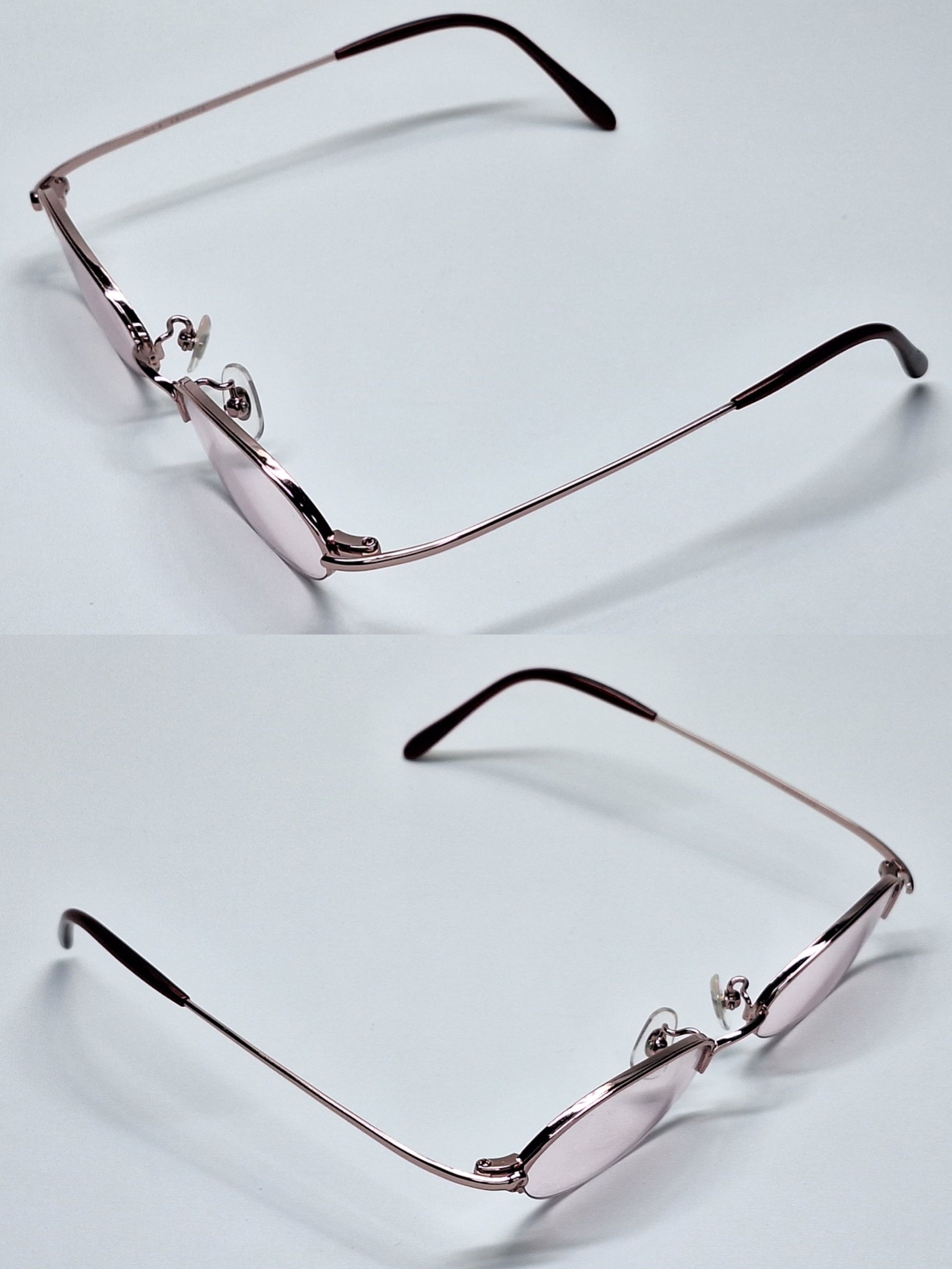 agnes b. Agnes b. AB-1749 Rose Pink Slim Metal Eyeglasses Geek-Chic Size ONE SIZE - 9 Thumbnail
