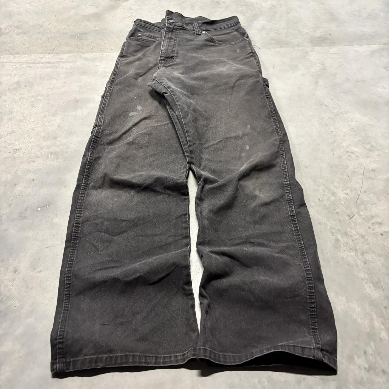 Dickies × Vintage Crazy Vintage Y2K/20000s Faded Black Dickies Skater Workwear Carpenter Pants! Size US 33 - 3 Thumbnail
