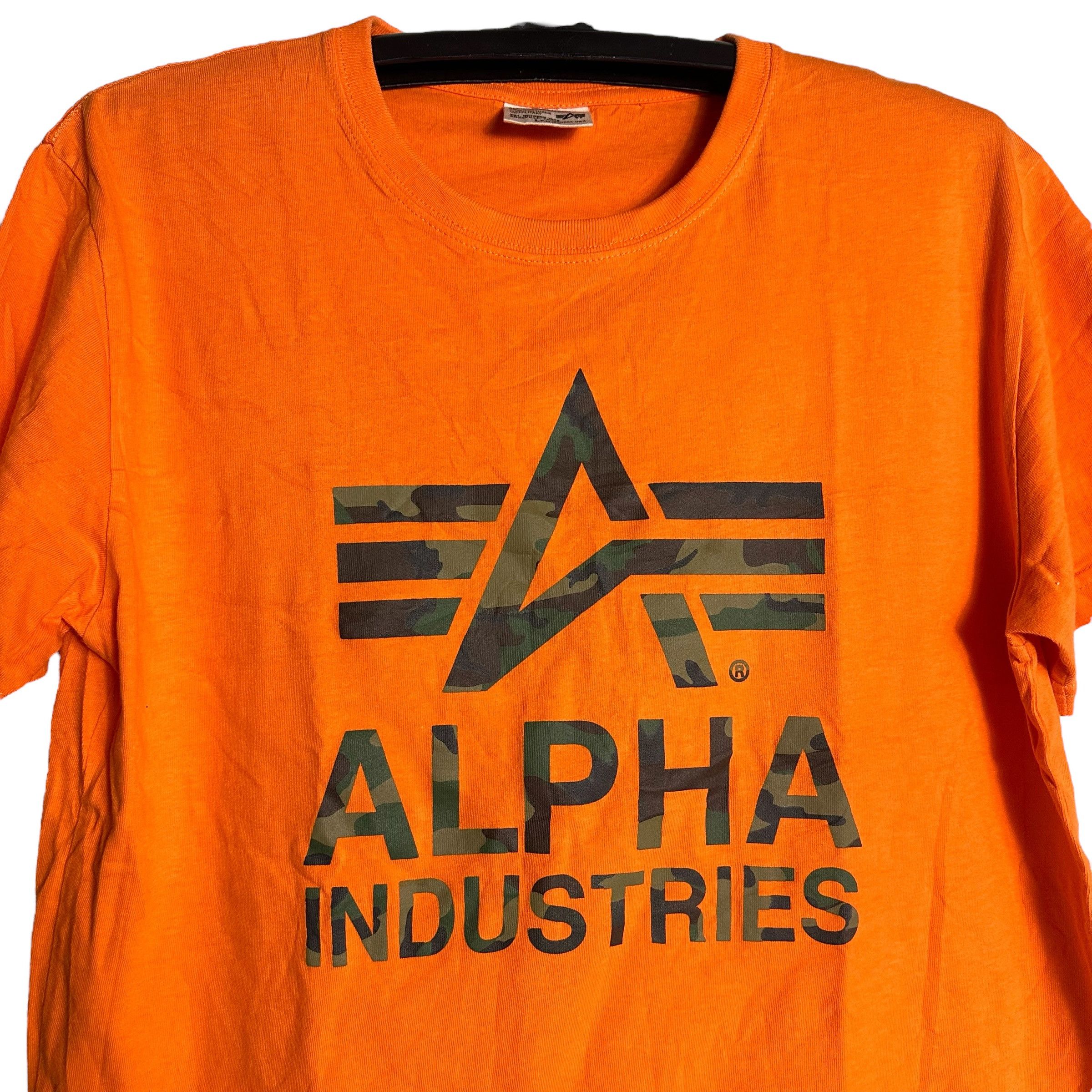Alpha Industries × Vintage 🔥RARE🔥Vintage Alpha Industries Spell Out T-shirt Size US L / EU 52-54 / 3 - 2 Thumbnail
