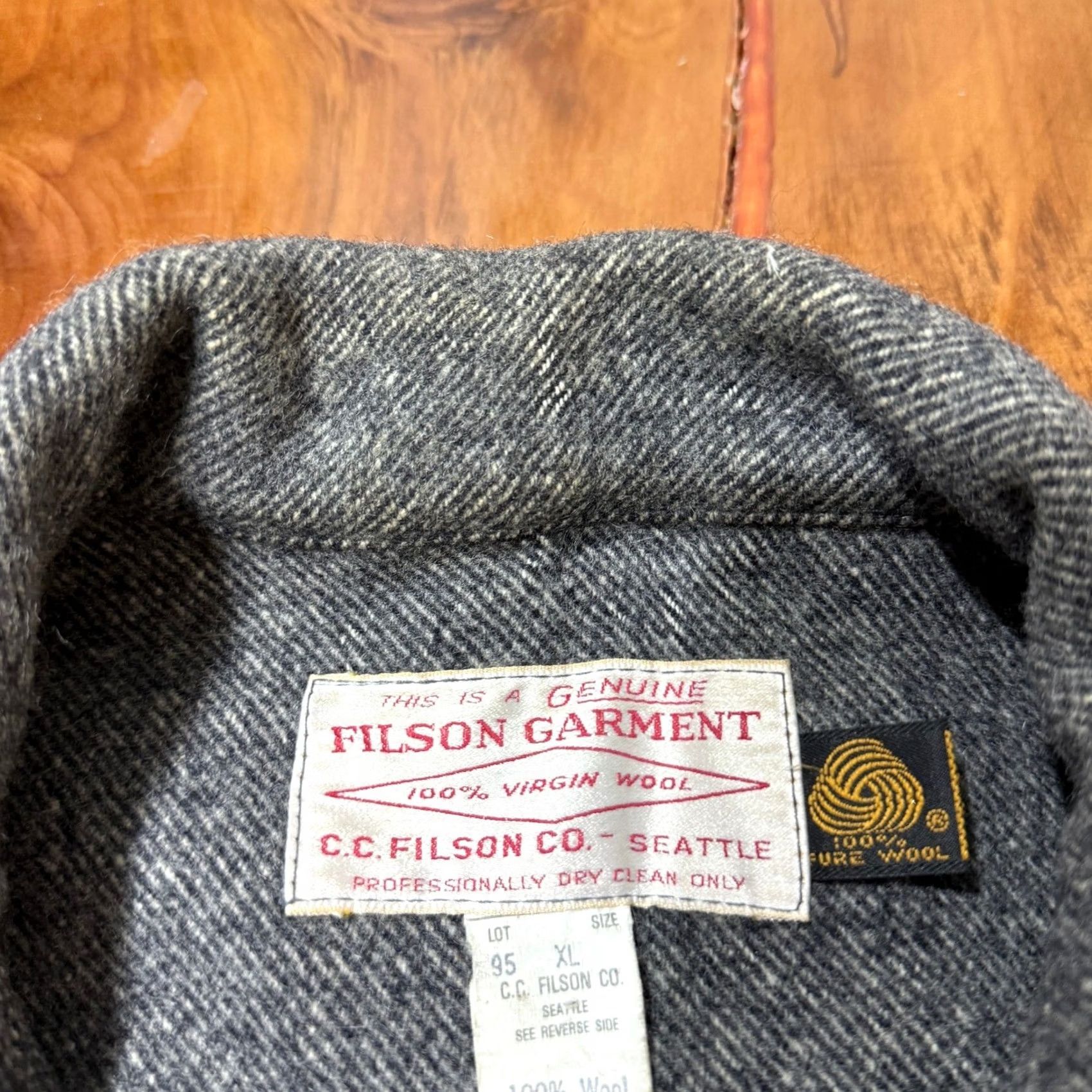 Filson VINTAGE Filson Mackinaw Jacket Mens XL Wool Snap Hunting Coat 95 Herringbone Size US XL / EU 56 / 4 - 5 Thumbnail