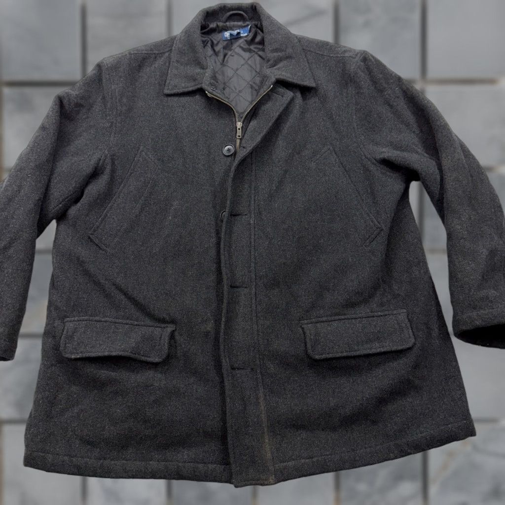 Polo Ralph Lauren Polo Ralph Lauren Mens XL Wool Blend Quilted Field Coat Jacket Charcoal Gray Size US XL / EU 56 / 4 - 1 Thumbnail