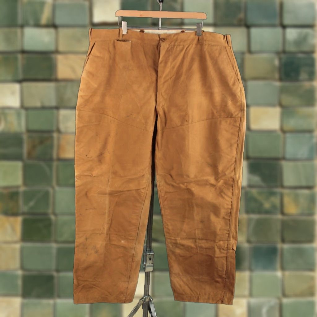 Vintage Red Head Hunting Pants 1940s 1950s Canvas Khaki 45x32 Mens 40s 50s Vtg Size US 44 / EU 60 - 1 Thumbnail