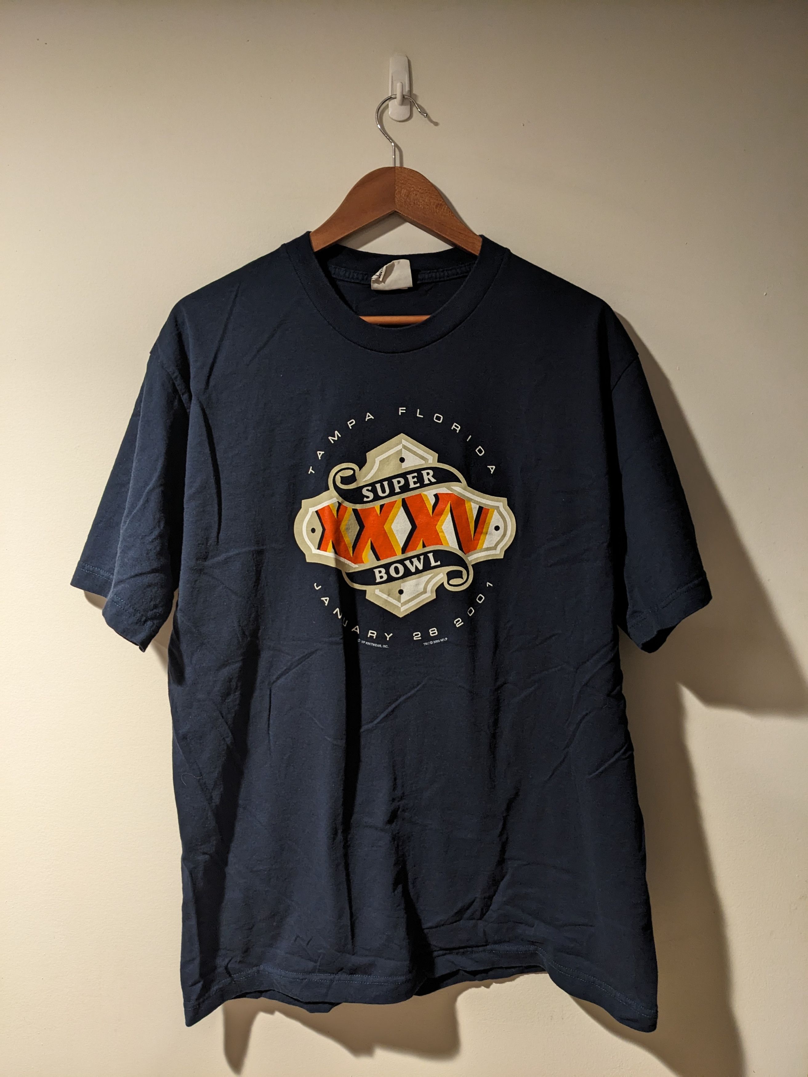 NFL × Vintage Vintage 2001 Super Bowl Tampa Bay NFL Football Large T-Shirt Size US L / EU 52-54 / 3 - 1 Thumbnail