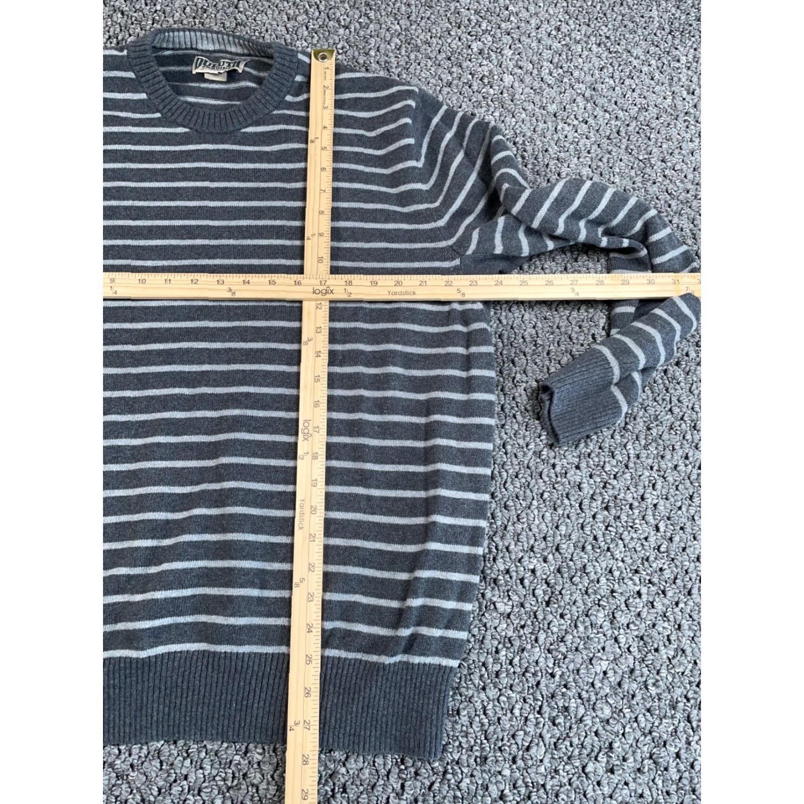 Vintage DULUTH Cotton Blend Chunky Knit Striped Sweater Adult XL Gray Crewneck Mens Size US XL / EU 56 / 4 - 4 Thumbnail