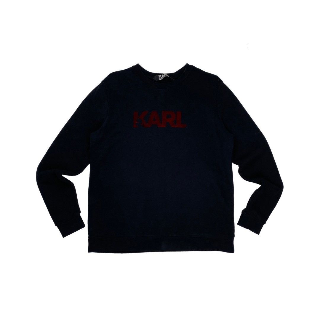 Karl Lagerfeld KARL LAGERFELD MENS BALCK SWEATSHIRT RED LOGO COTTON SIZE L Size US L / EU 52-54 / 3 - 1 Thumbnail