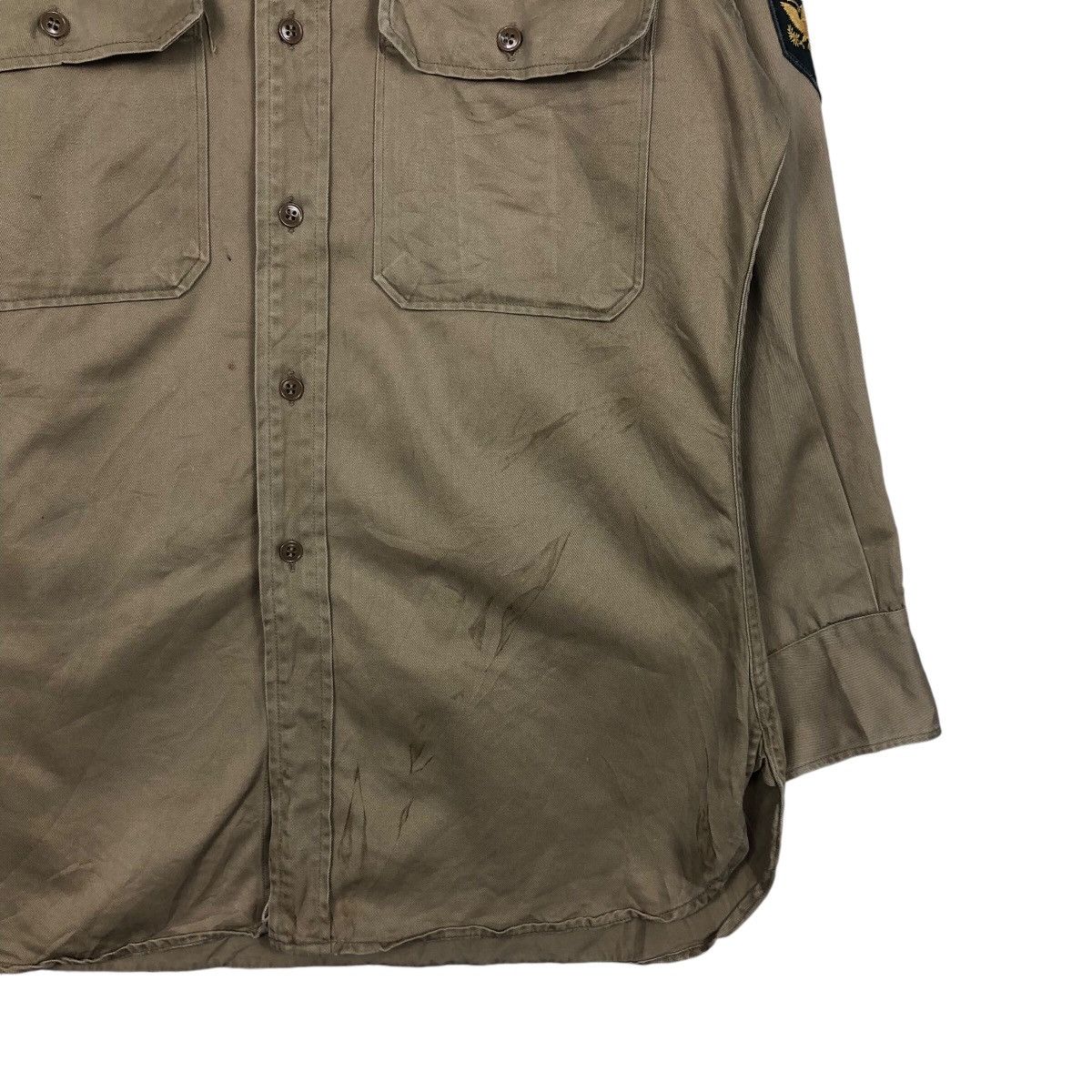 Japanese Brand × Vintage 📌Vintage Military Shirt Jacket Patches Worker Air Force Size US M / EU 48-50 / 2 - 6 Thumbnail