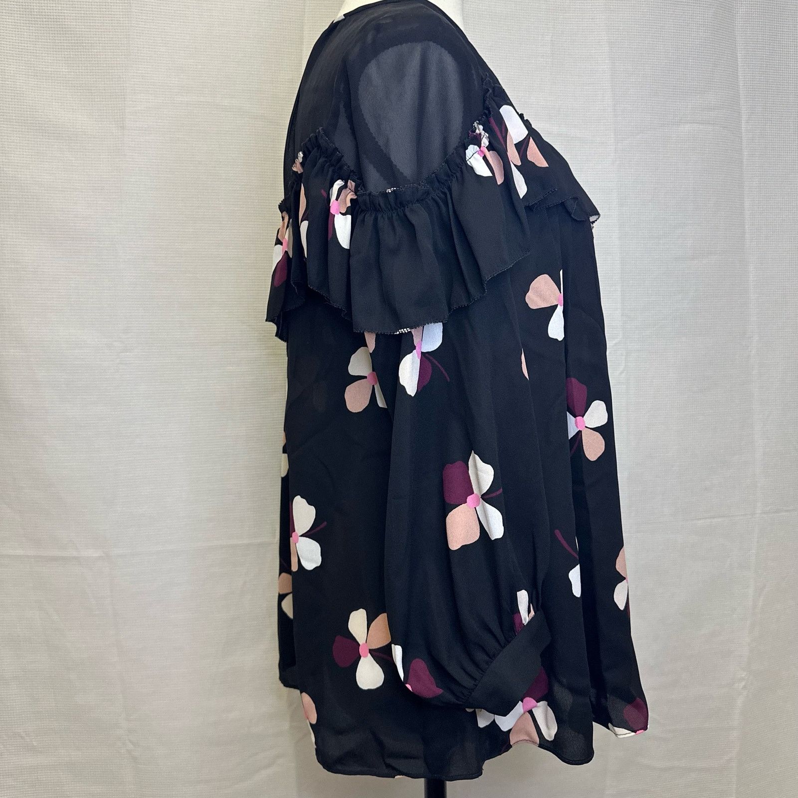 Kate Spade Kate Spade New York Floral Ruffle Sheer Blouse XS Size XS / US 0-2 / IT 36-38 - 4 Thumbnail
